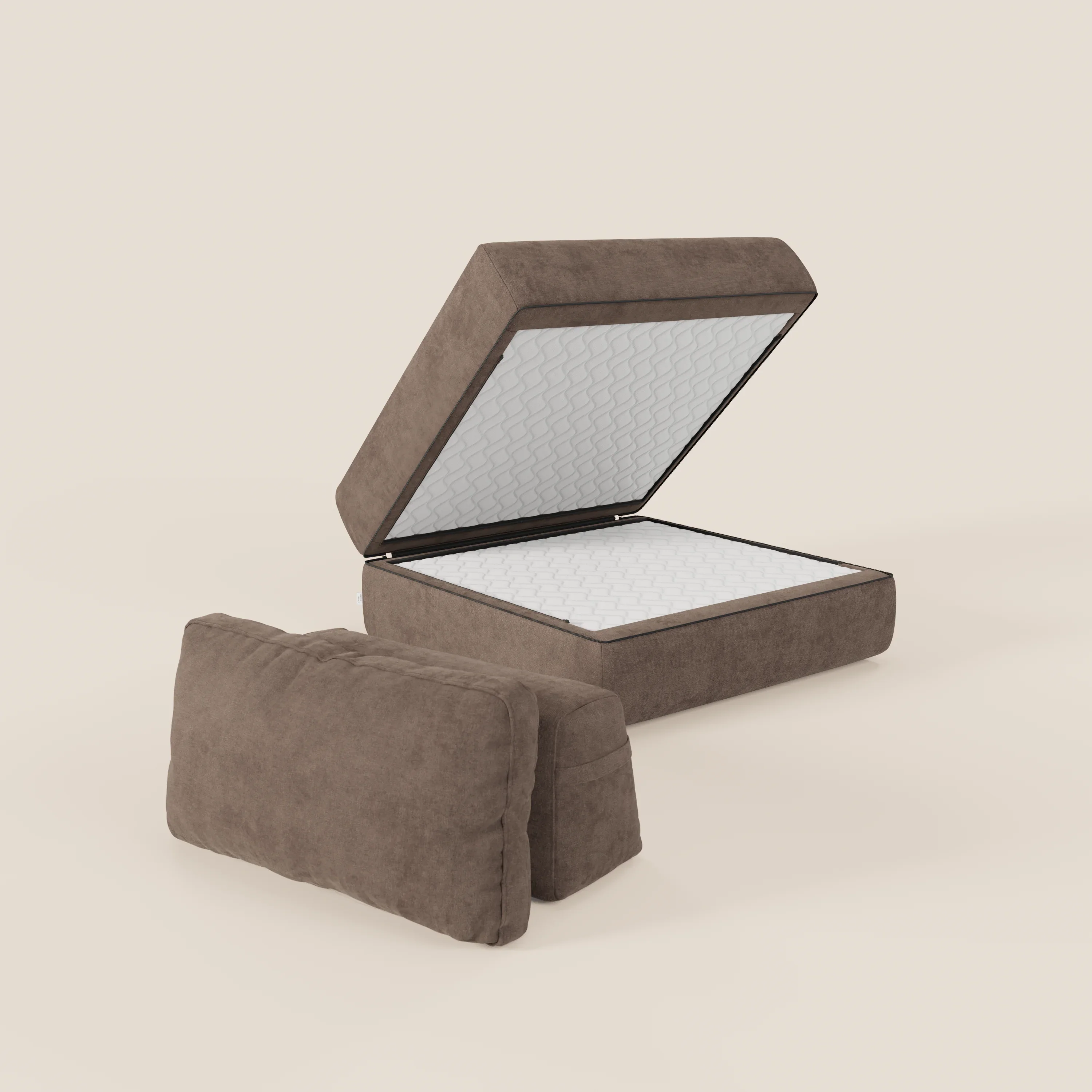 Rift fauteuil-lit Édition STRANGER THINGS avec matelas de 22 cm d'épaisseur et mousse à mémoire de forme - tissu détachable Rouge - Image 97