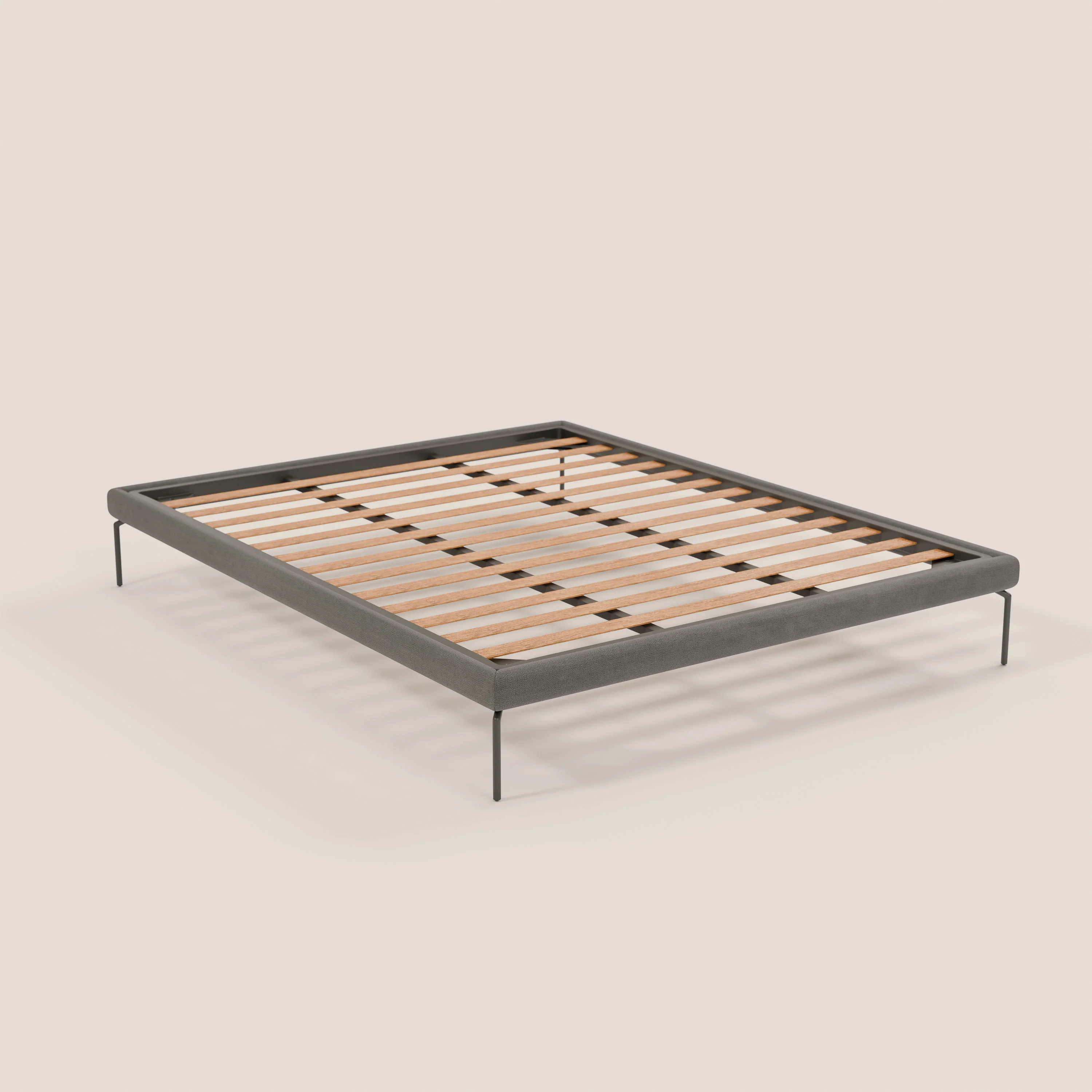 Ring sommier déhoussable avec pieds H 24cm en tissu imperméable T14 gris - Image 7