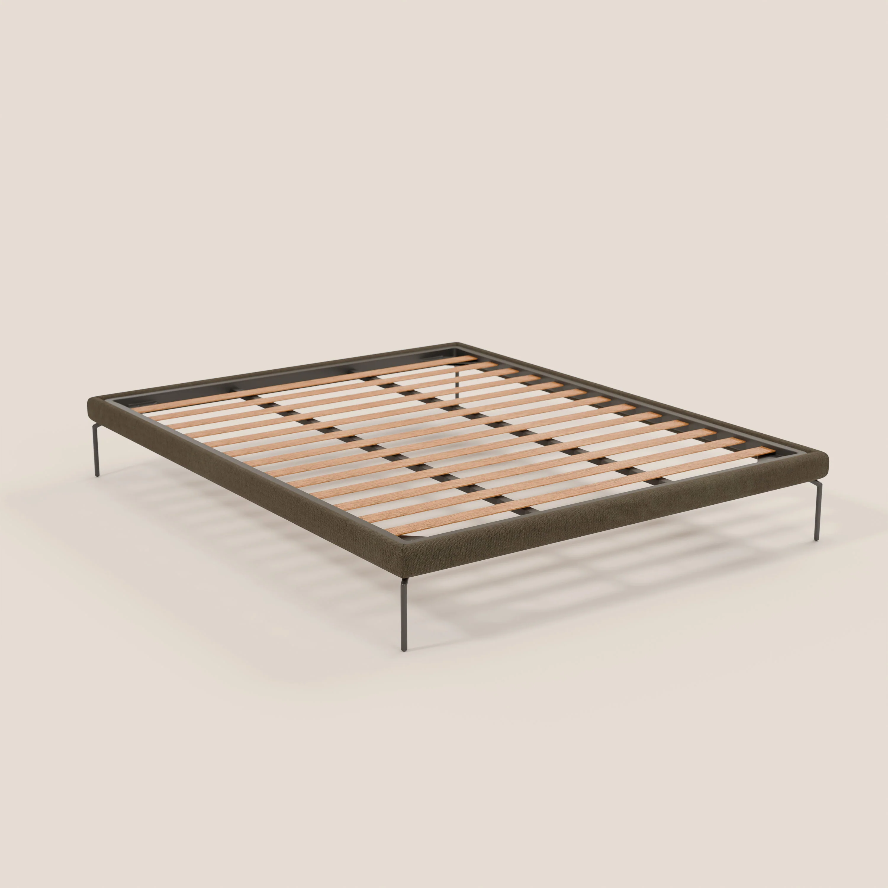 Ring sommier déhoussable avec pieds H 24cm en tissu imperméable T14 marron - Image 7