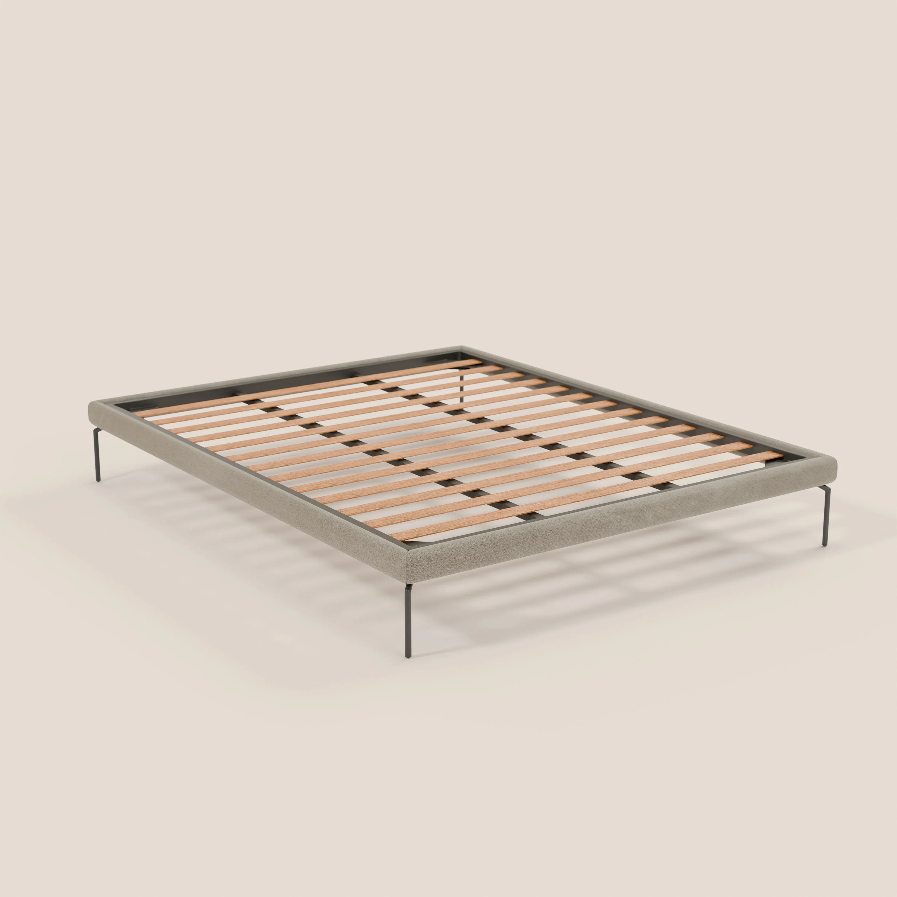 Ring sommier déhoussable avec pieds H 24cm en tissu imperméable T14 Taupe tortora - Image 7