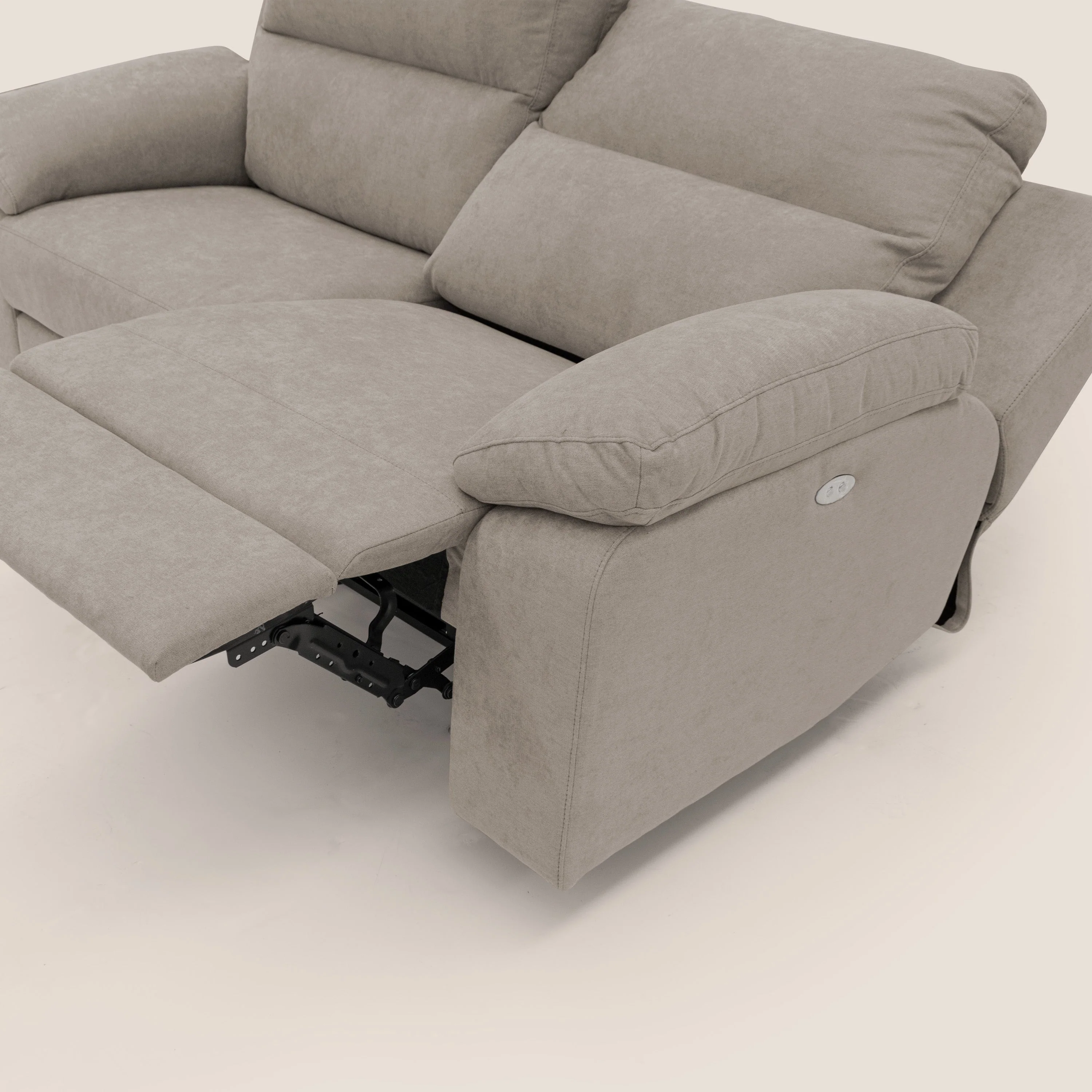 Romeo Canapé avec relax électrique en tissu doux imperméable T02 beige - Image 10