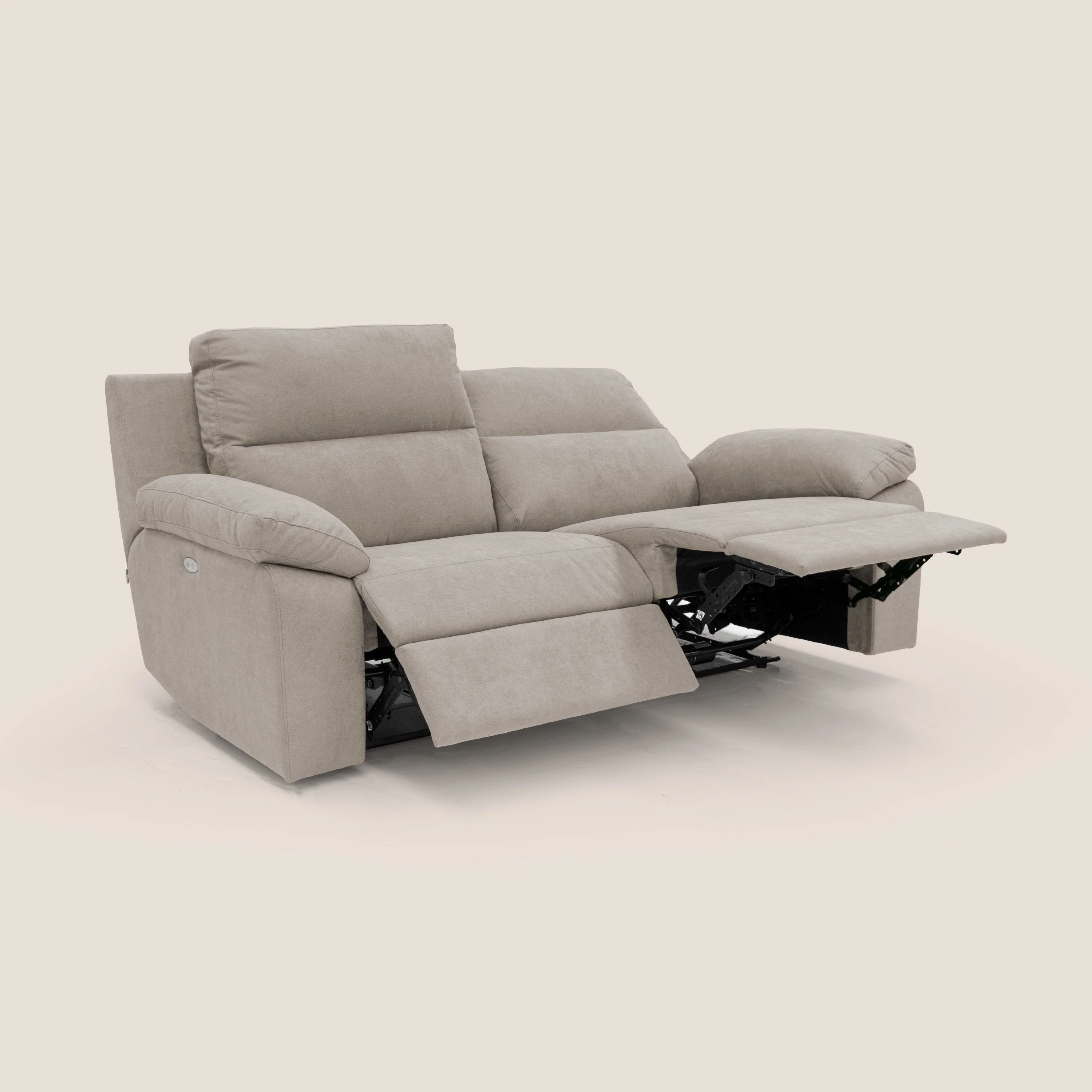 Romeo Canapé avec relax électrique en tissu doux imperméable T02 beige - Image 2