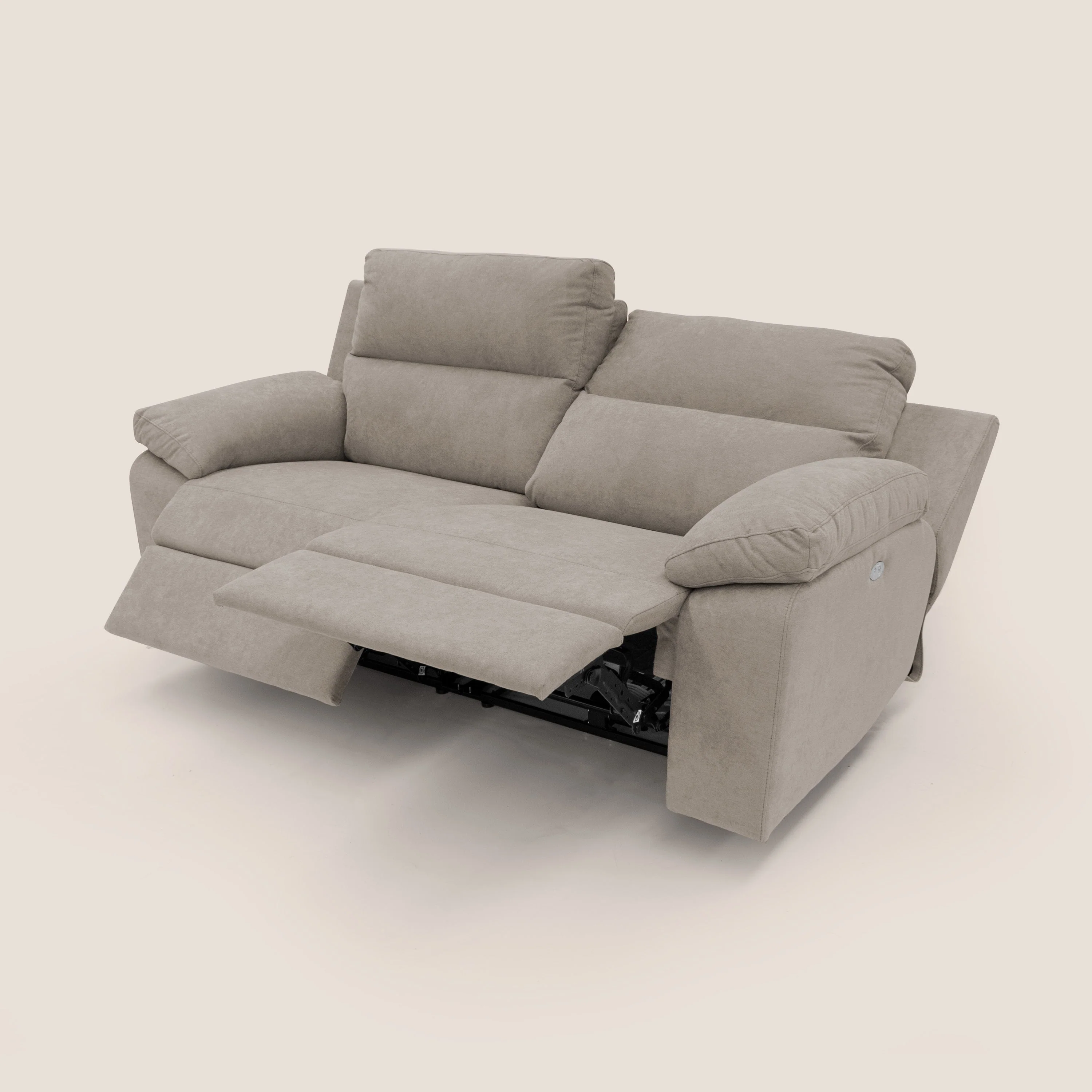 Romeo Canapé avec relax électrique en tissu doux imperméable T02 beige - Image 5
