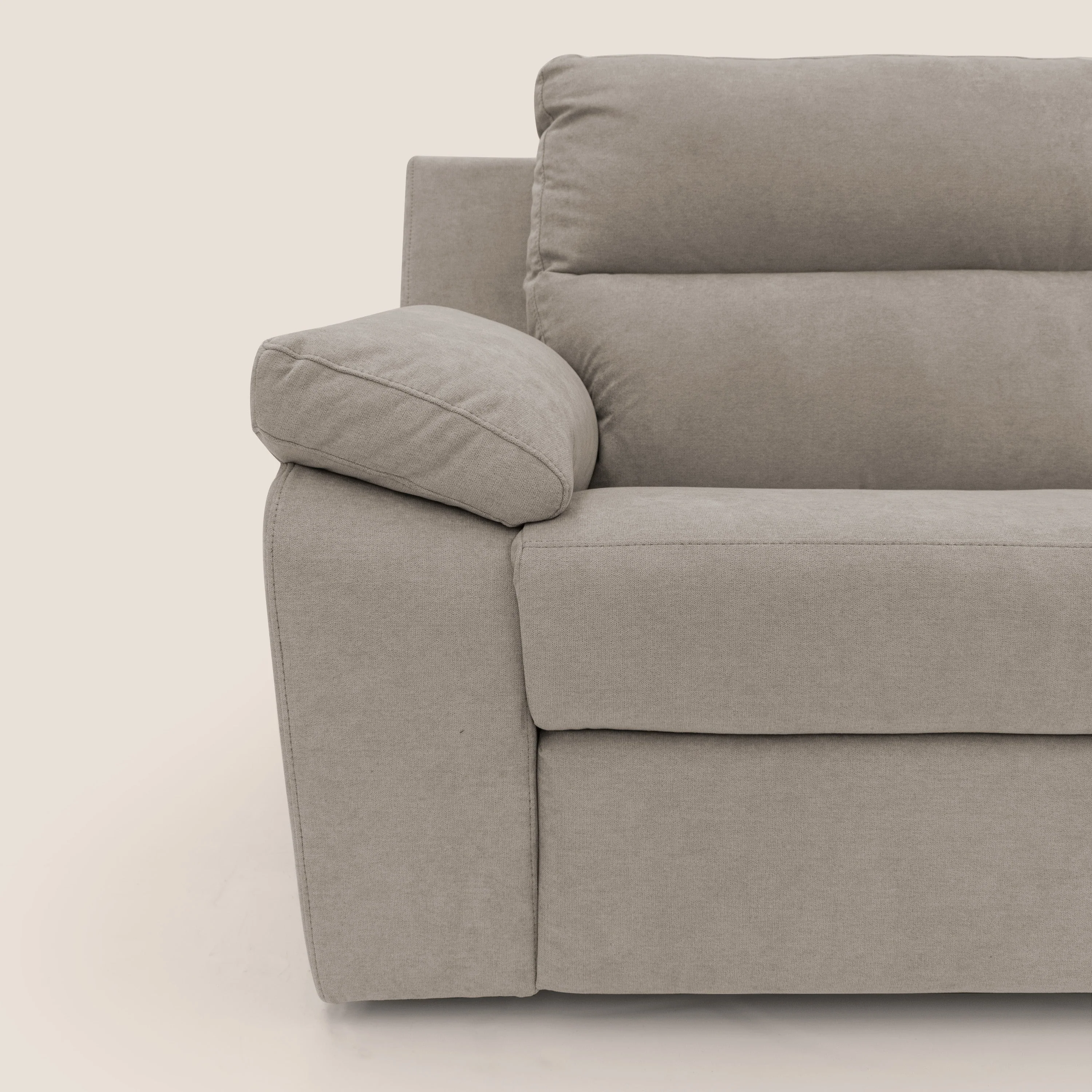Romeo Canapé avec relax électrique en tissu doux imperméable T02 beige - Image 6