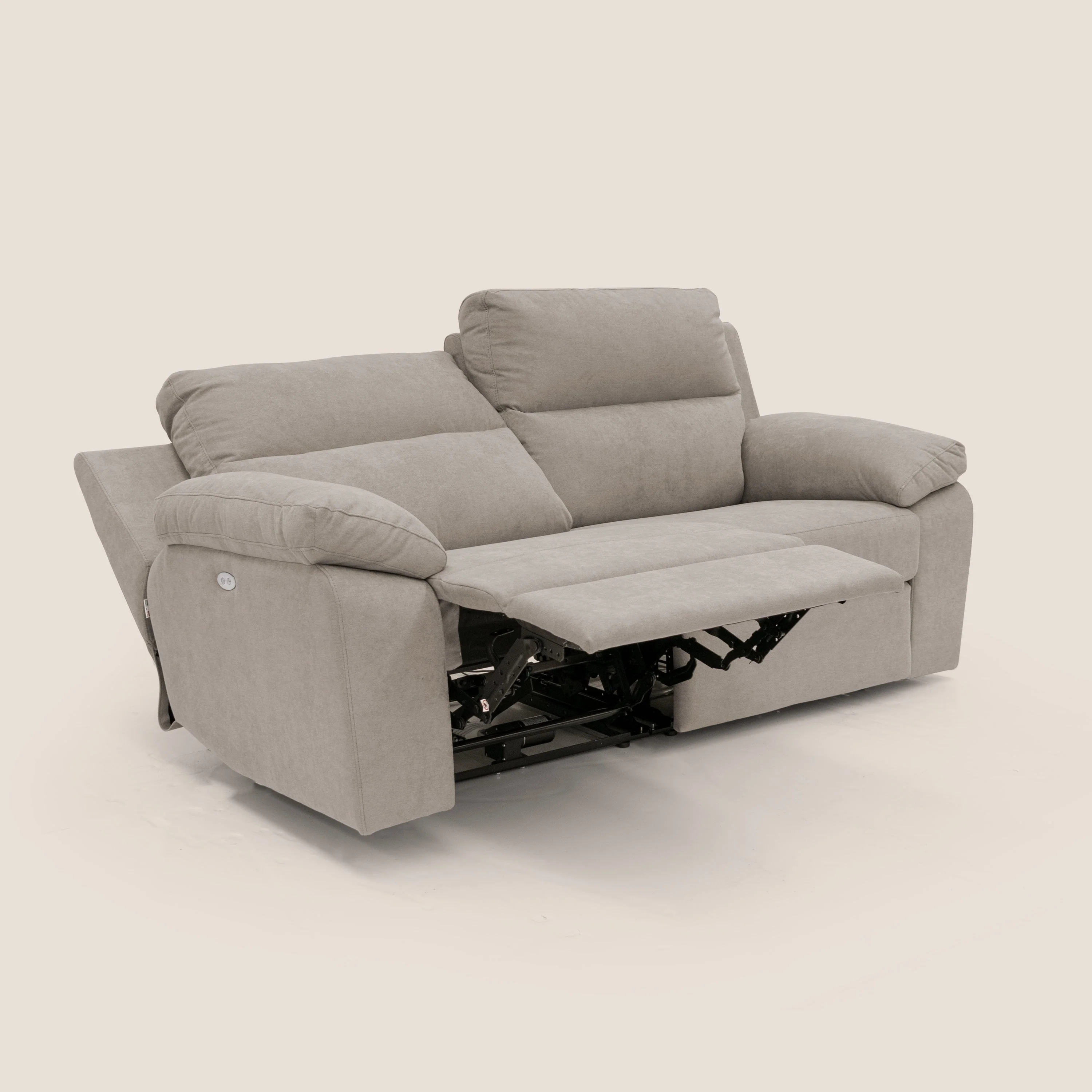Romeo Canapé avec relax électrique en tissu doux imperméable T02 beige - Image 7