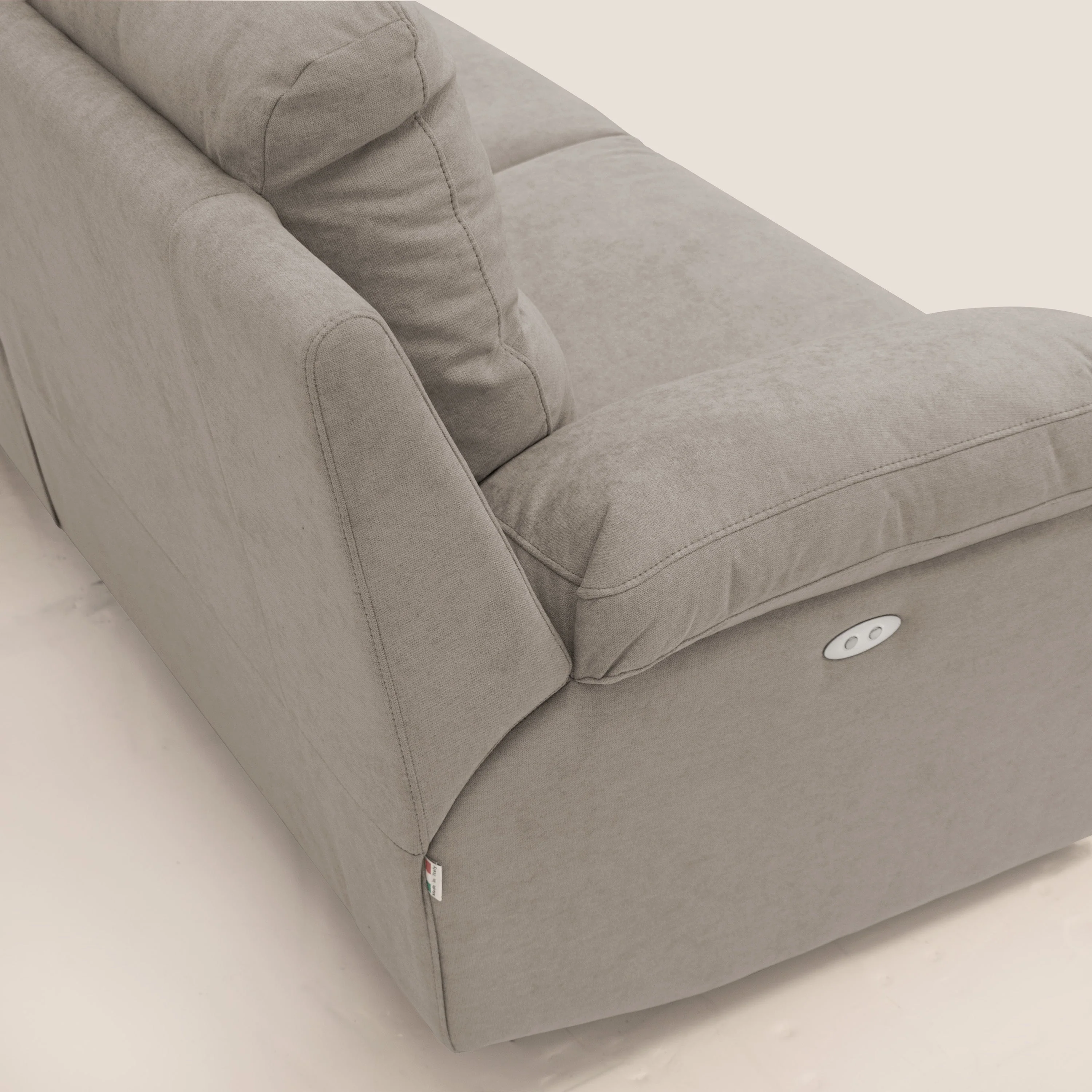 Romeo Canapé avec relax électrique en tissu doux imperméable T02 beige - Image 8