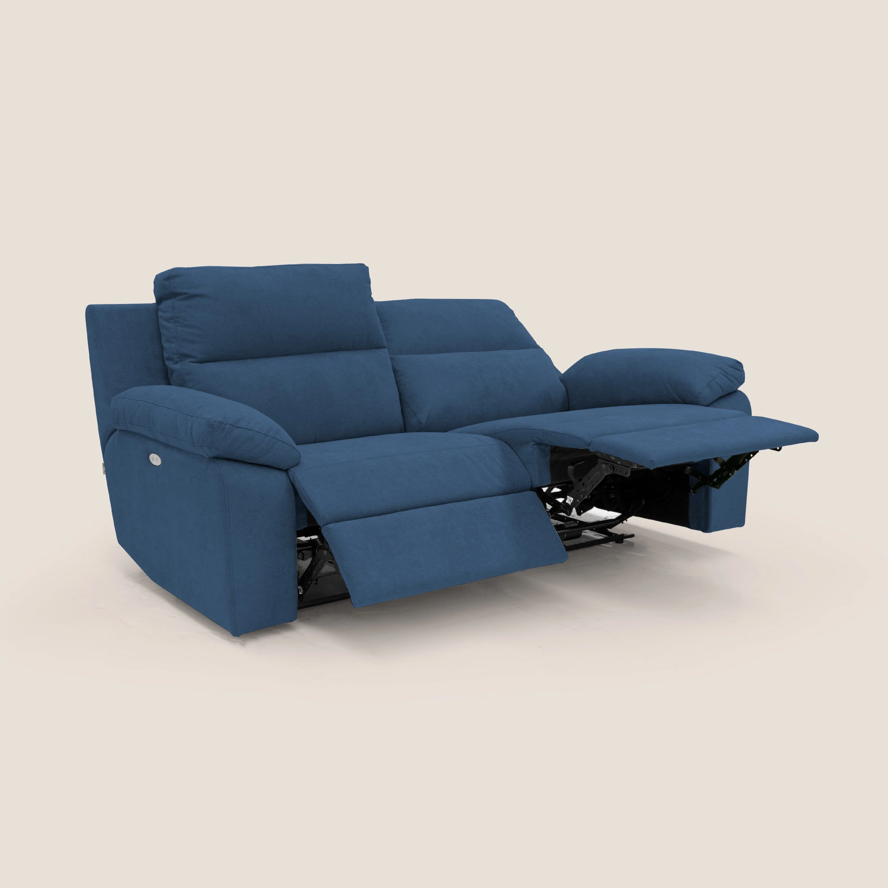 Romeo Canapé avec relax électrique en tissu doux imperméable T02 bleu - Image 2