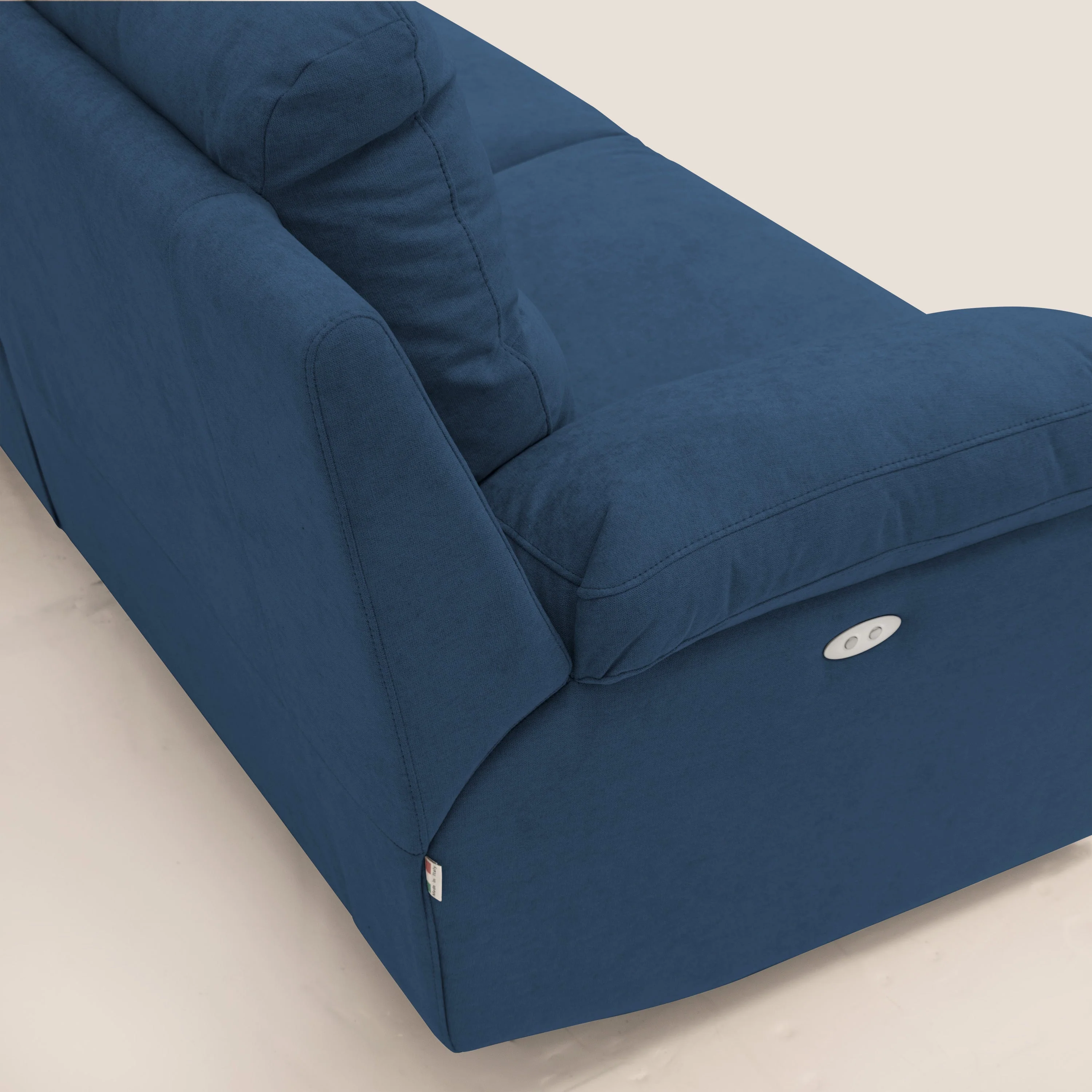 Romeo Canapé avec relax électrique en tissu doux imperméable T02 bleu - Image 8