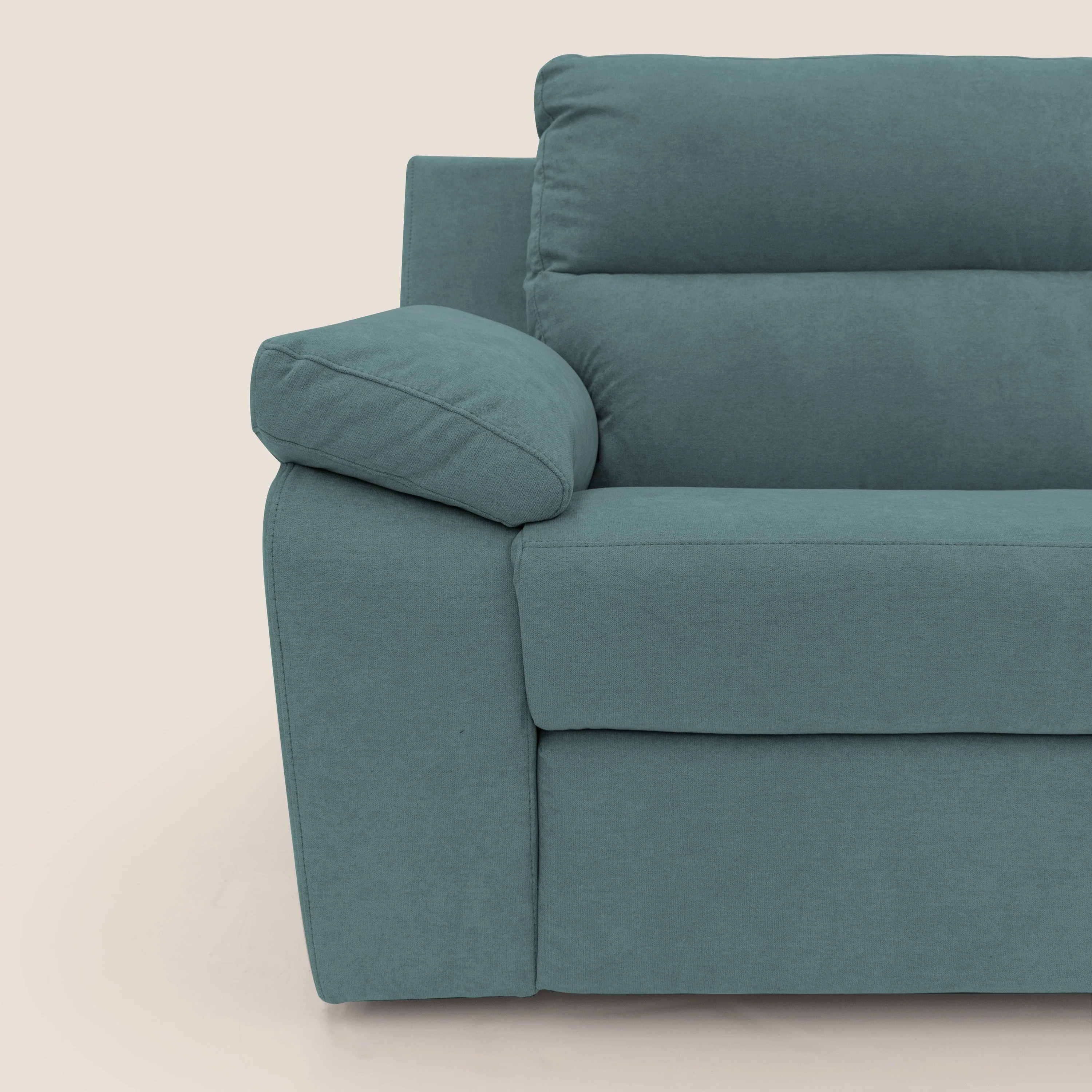 Romeo Canapé avec relax électrique en tissu doux imperméable T02 bleu canard - Image 6