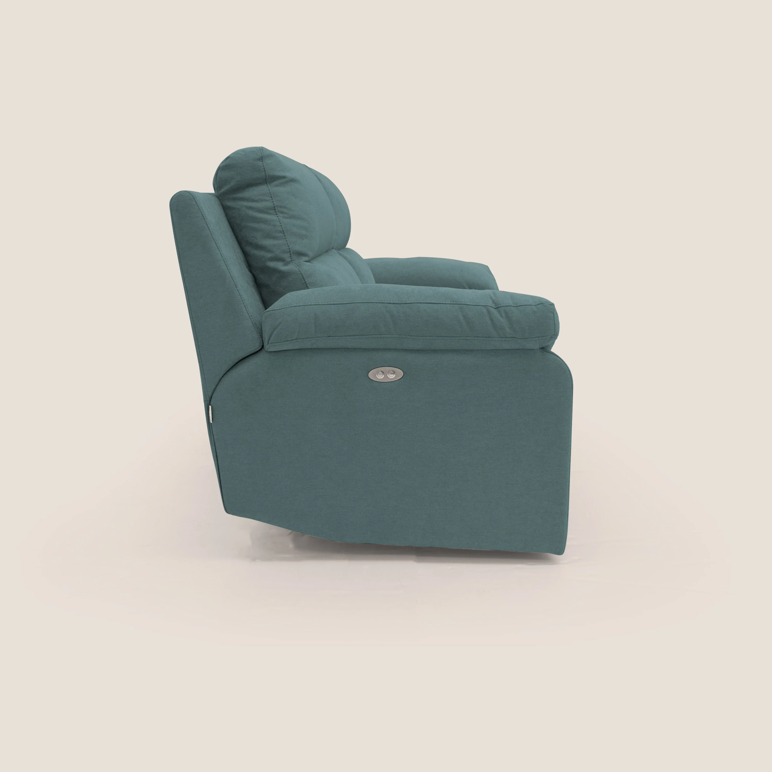 Romeo Canapé avec relax électrique en tissu doux imperméable T02 bleu canard - Image 9