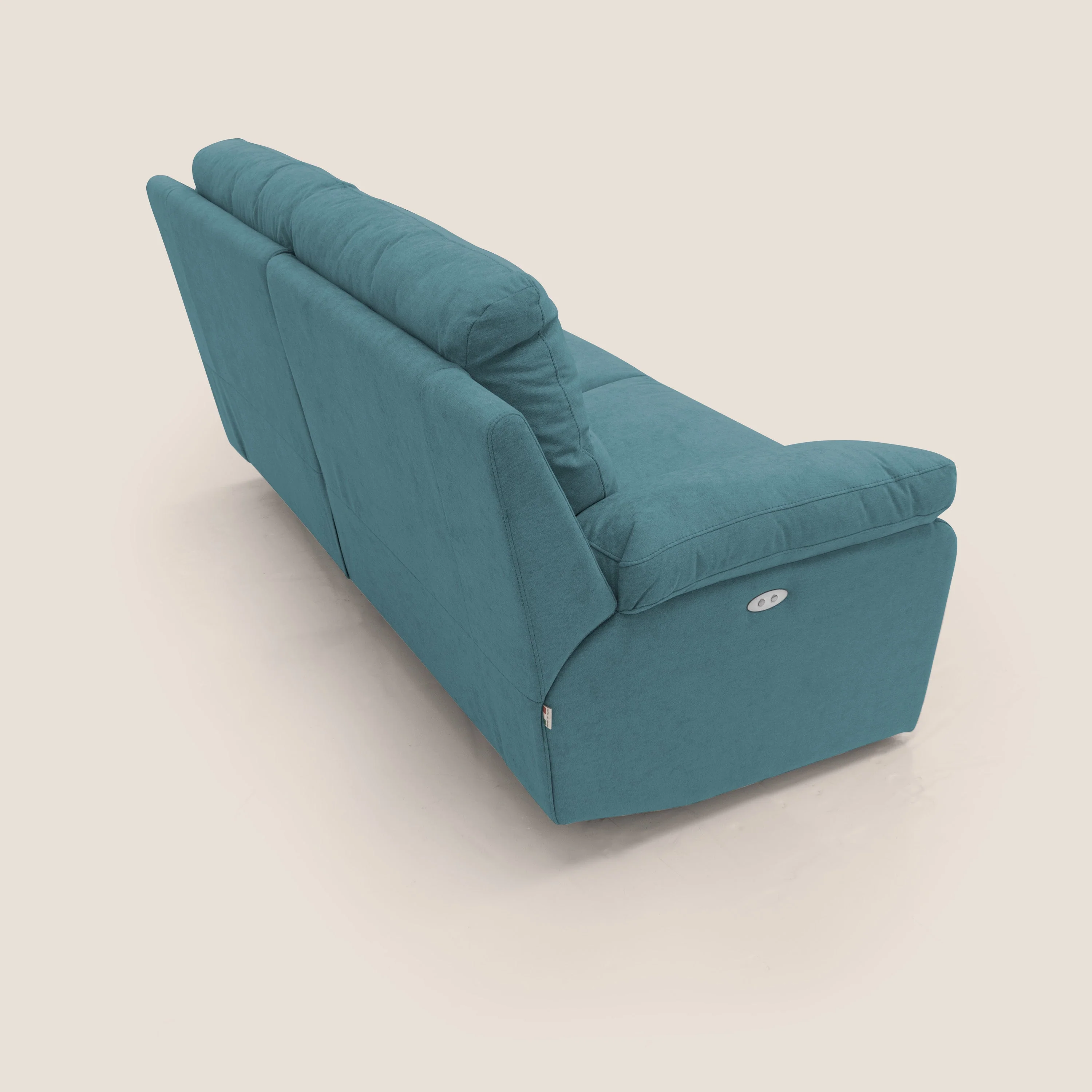 Romeo Canapé avec relax électrique en tissu doux imperméable T02 bleu ciel - Image 11