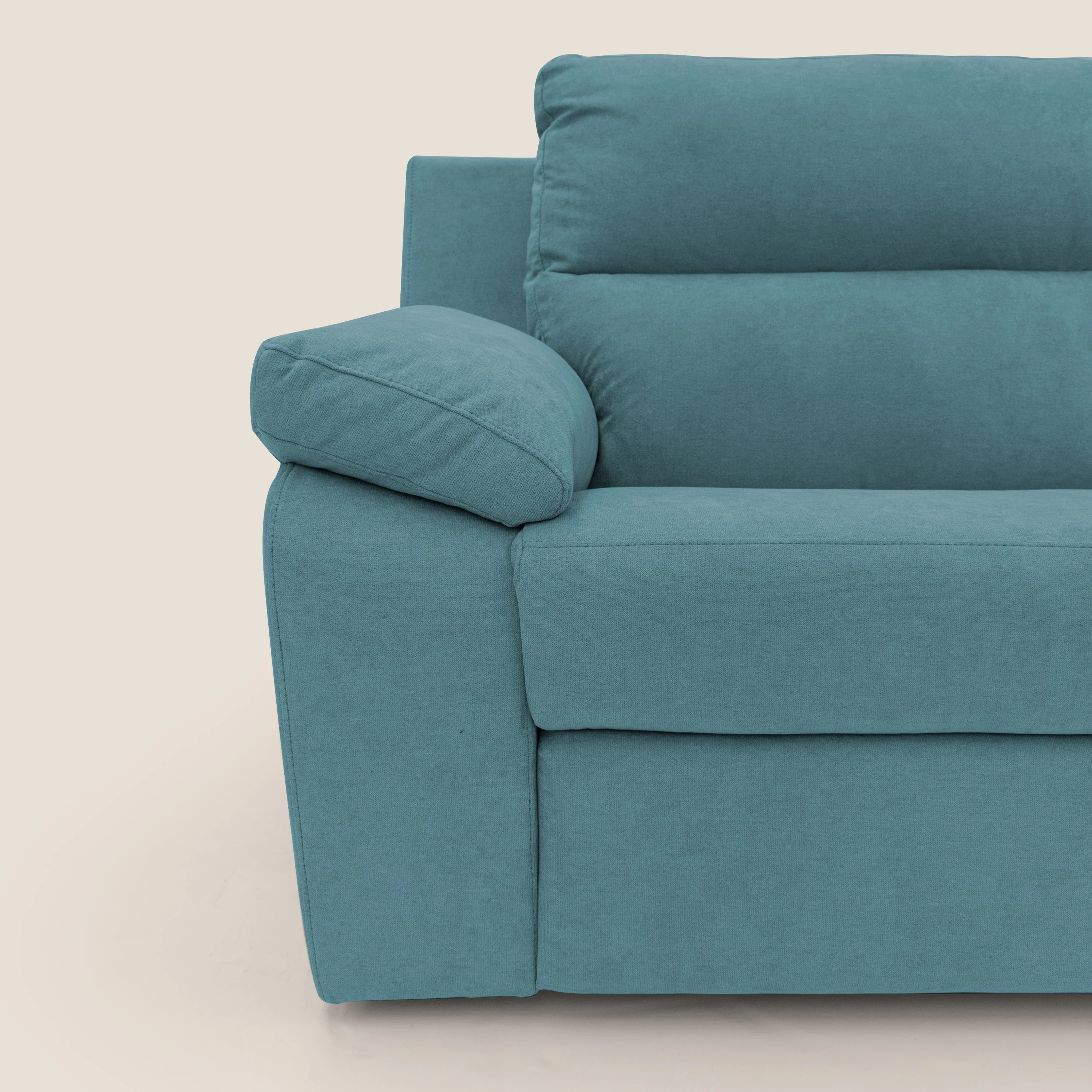 Romeo Canapé avec relax électrique en tissu doux imperméable T02 bleu ciel - Image 6