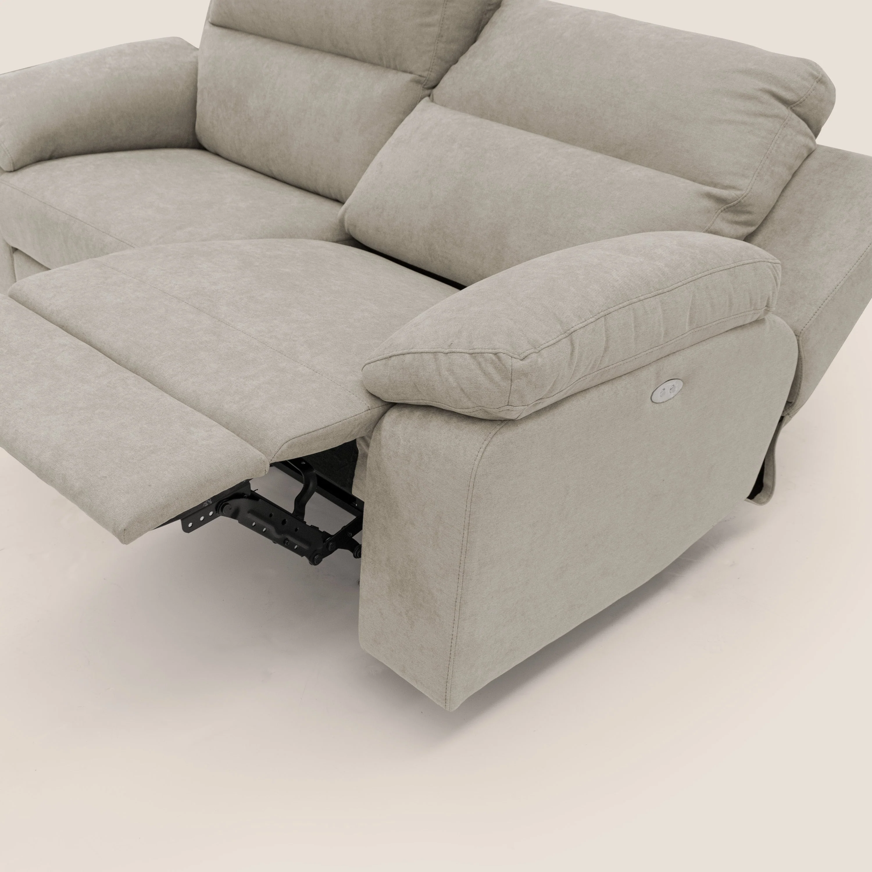 Romeo Canapé avec relax électrique en tissu doux imperméable T02 crème - Image 10