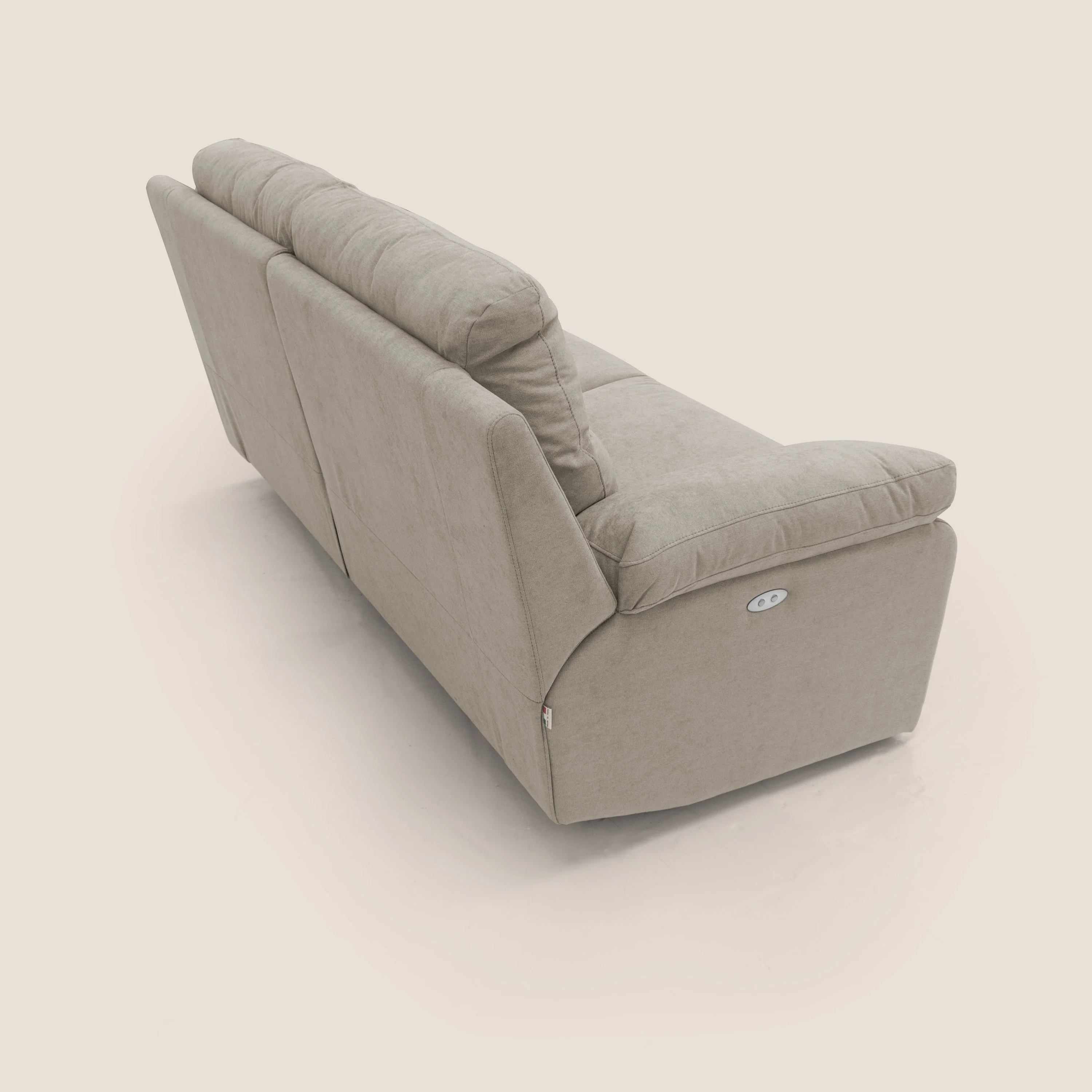 Romeo Canapé avec relax électrique en tissu doux imperméable T02 crème - Image 11