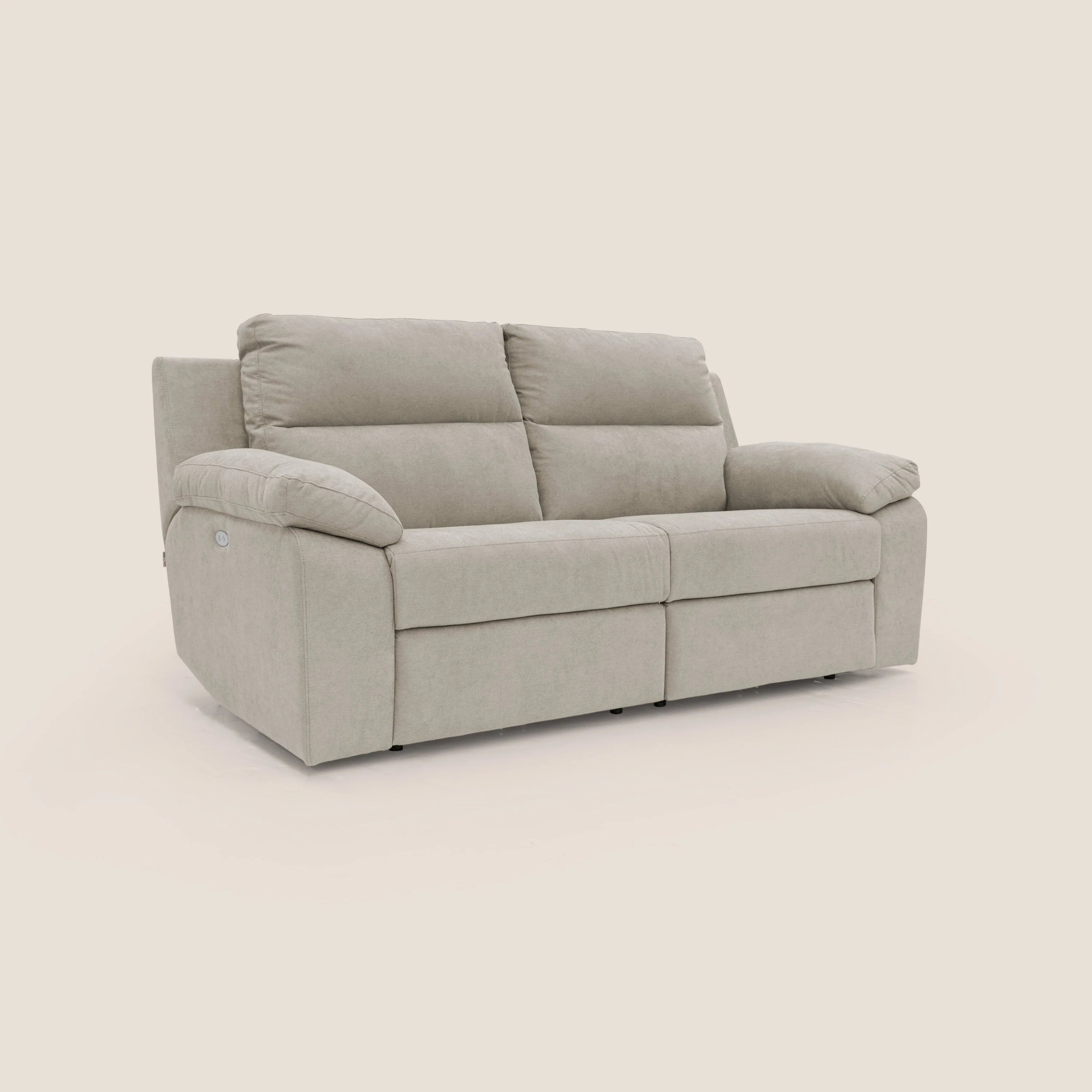 Romeo Canapé avec relax électrique en tissu doux imperméable T02 crème - Image 3
