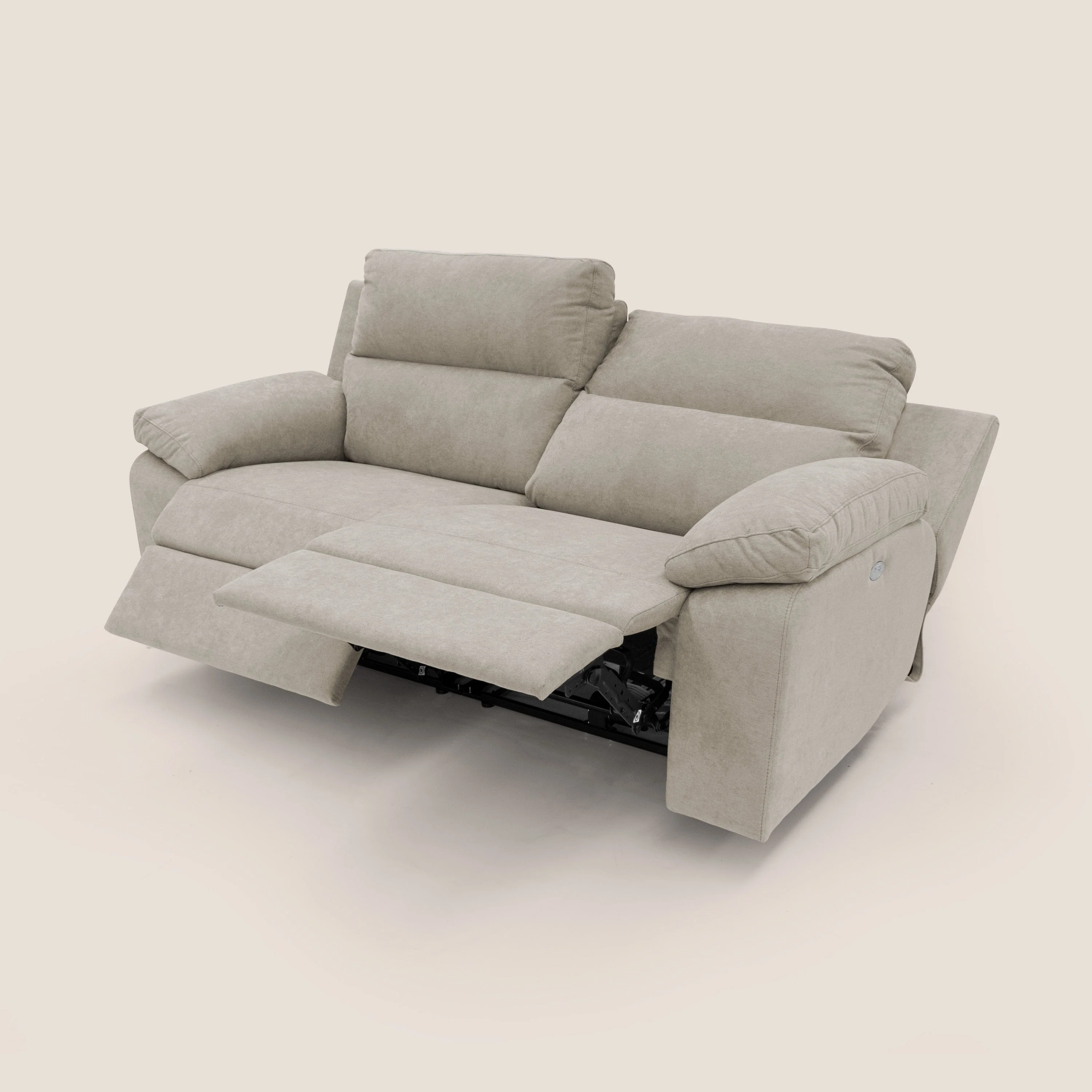 Romeo Canapé avec relax électrique en tissu doux imperméable T02 crème - Image 5