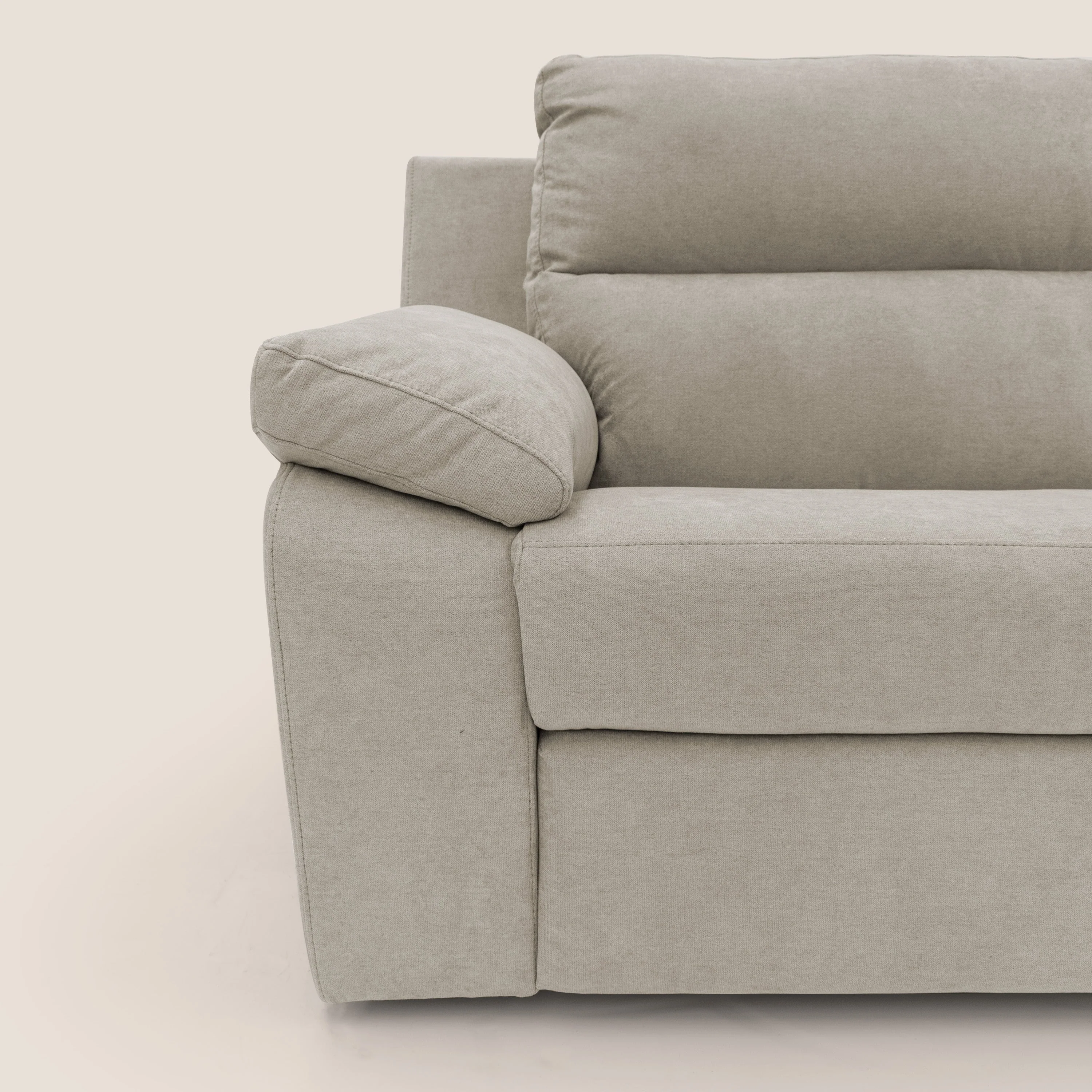 Romeo Canapé avec relax électrique en tissu doux imperméable T02 crème - Image 6