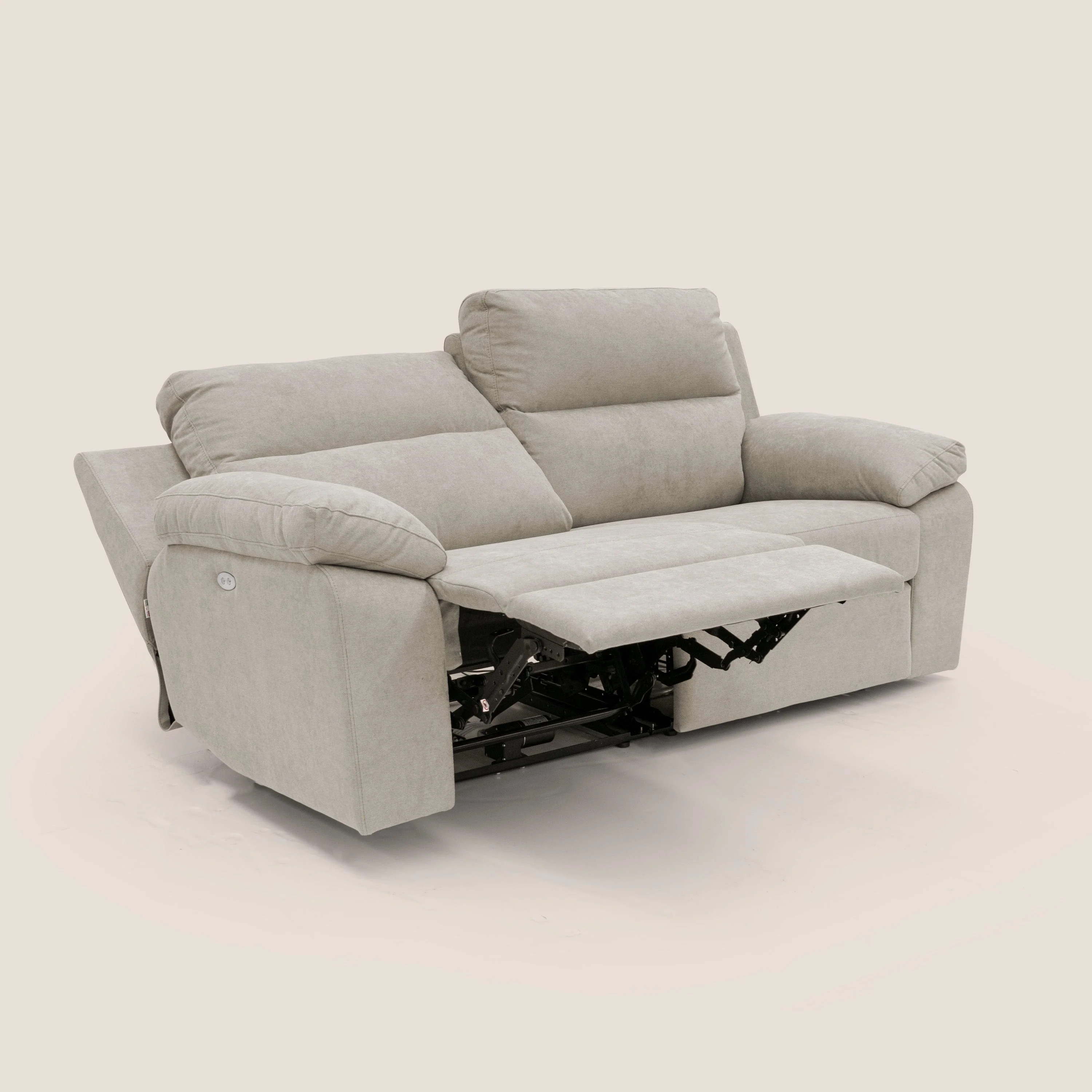 Romeo Canapé avec relax électrique en tissu doux imperméable T02 crème - Image 7