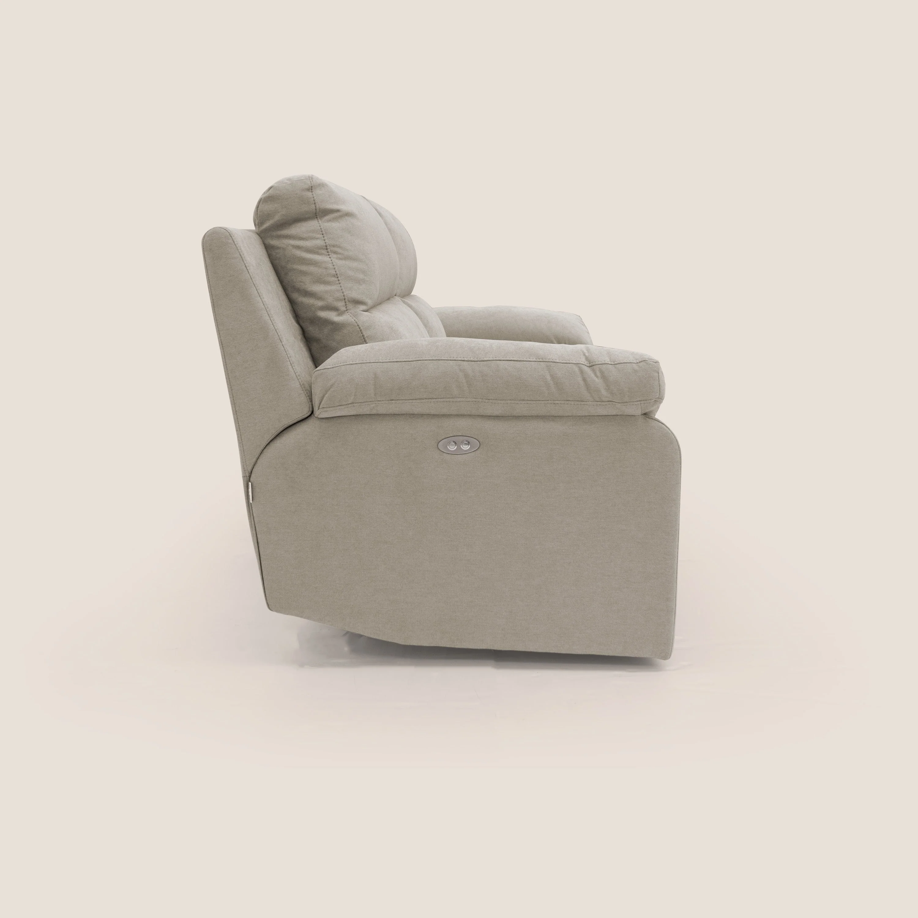 Romeo Canapé avec relax électrique en tissu doux imperméable T02 crème - Image 9