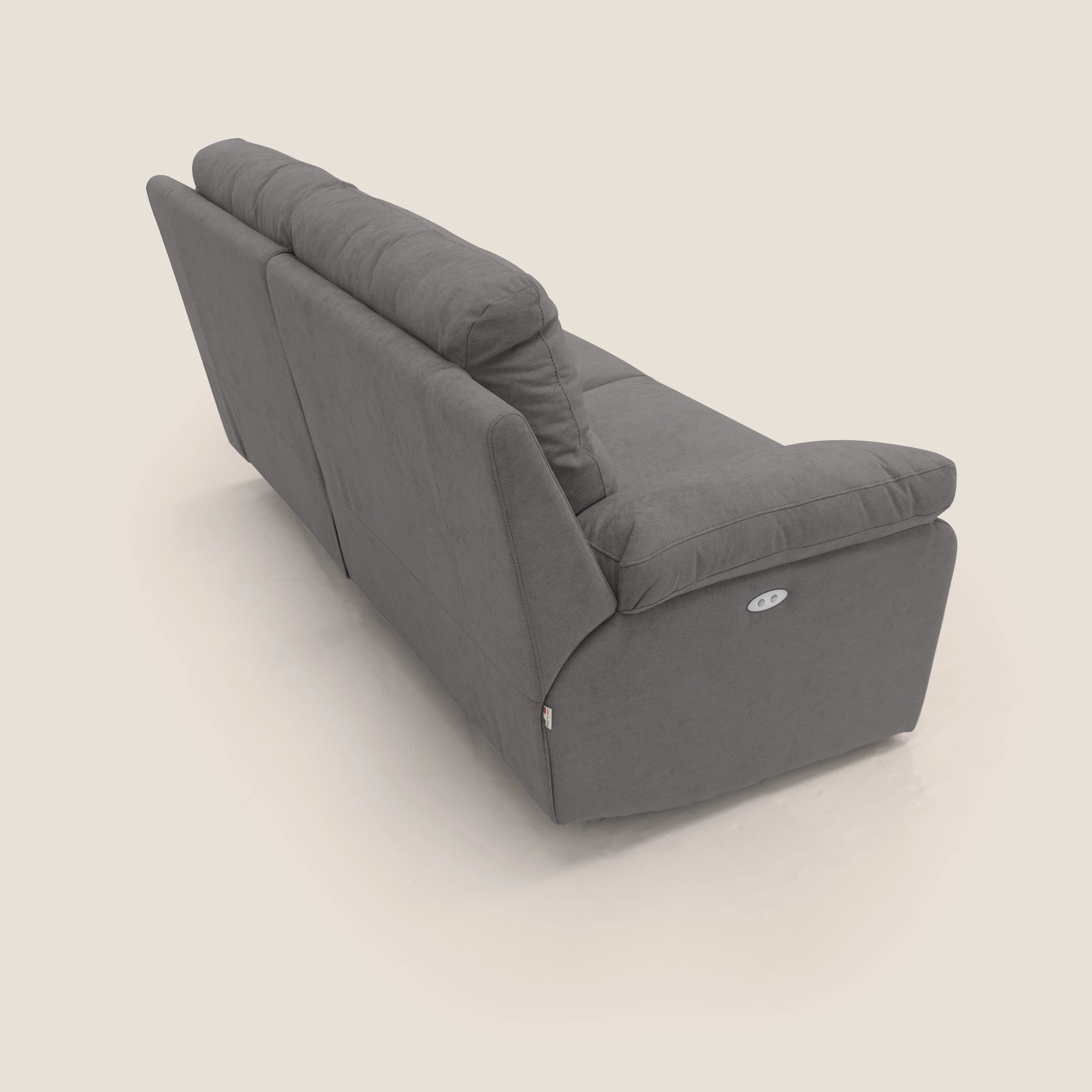 Romeo Canapé avec relax électrique en tissu doux imperméable T02 gris - Image 11