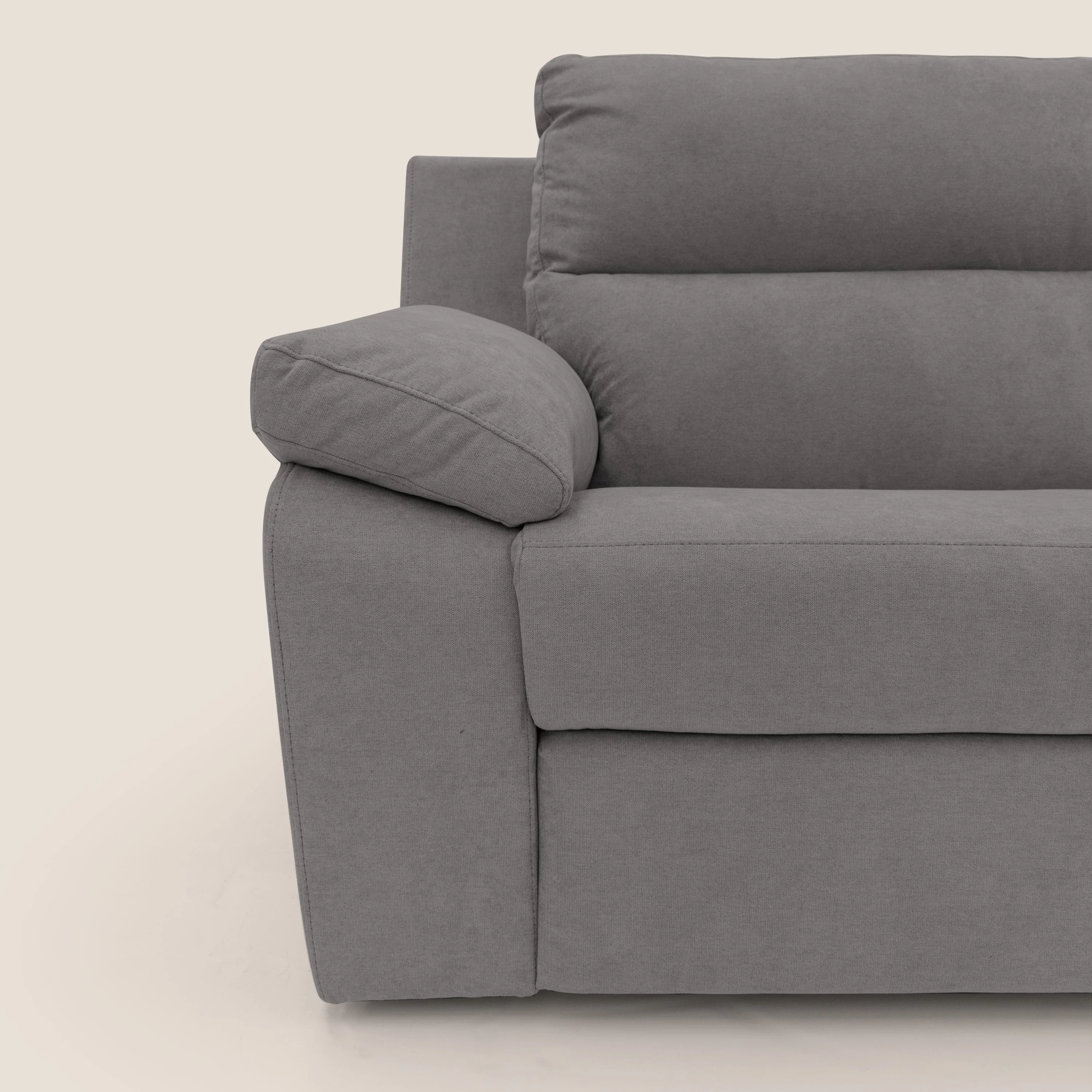 Romeo Canapé avec relax électrique en tissu doux imperméable T02 gris - Image 6