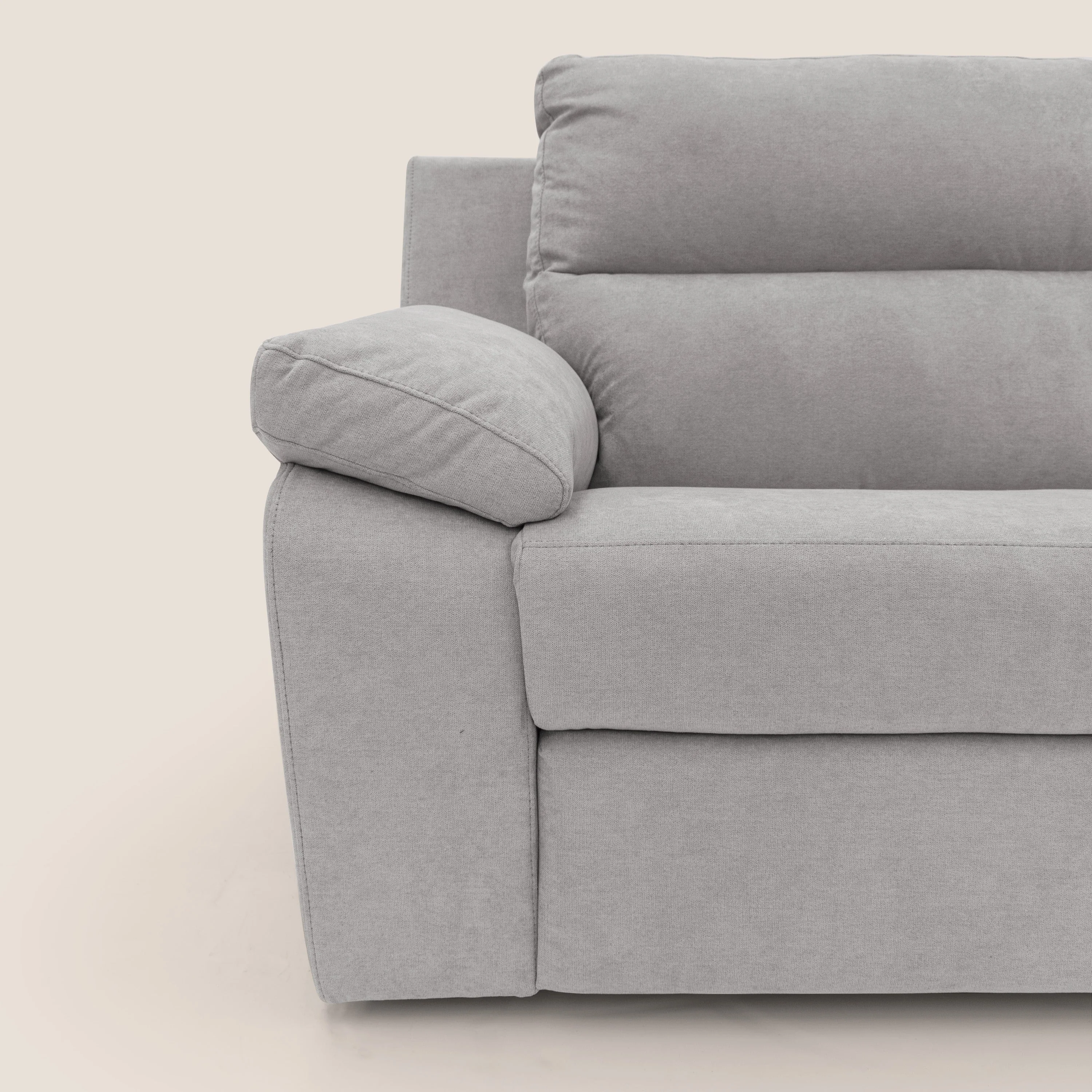 Romeo Canapé avec relax électrique en tissu doux imperméable T02 gris clair - Image 6