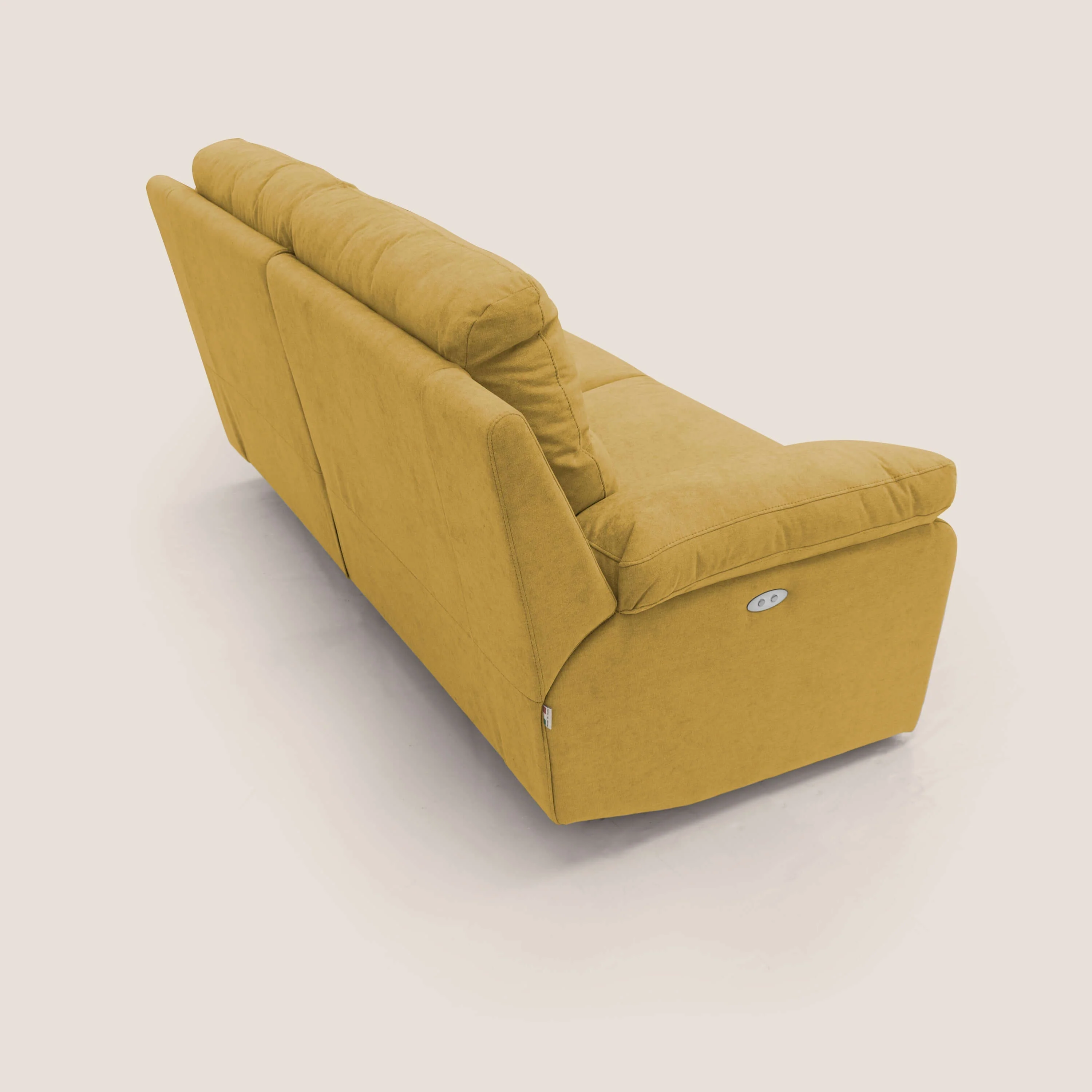 Romeo Canapé avec relax électrique en tissu doux imperméable T02 jaune - Image 11