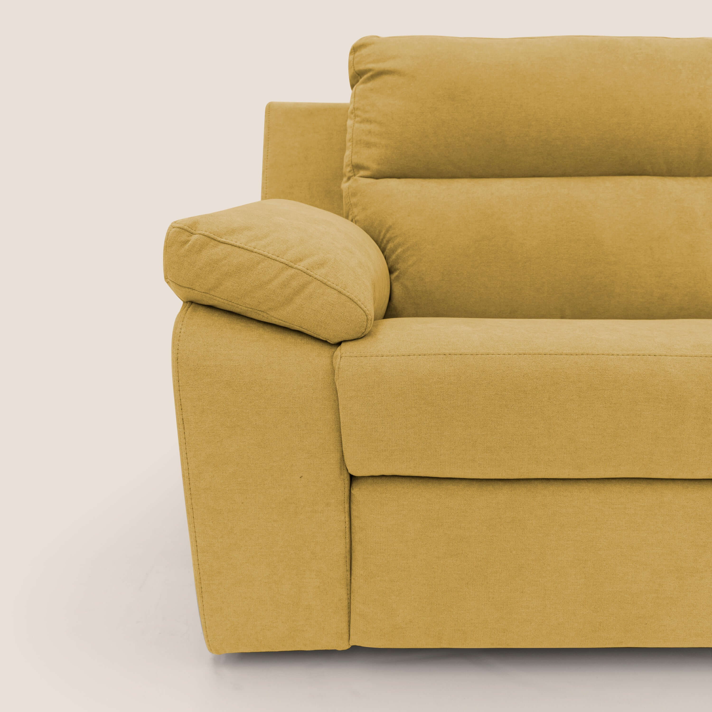 Romeo Canapé avec relax électrique en tissu doux imperméable T02 jaune - Image 6