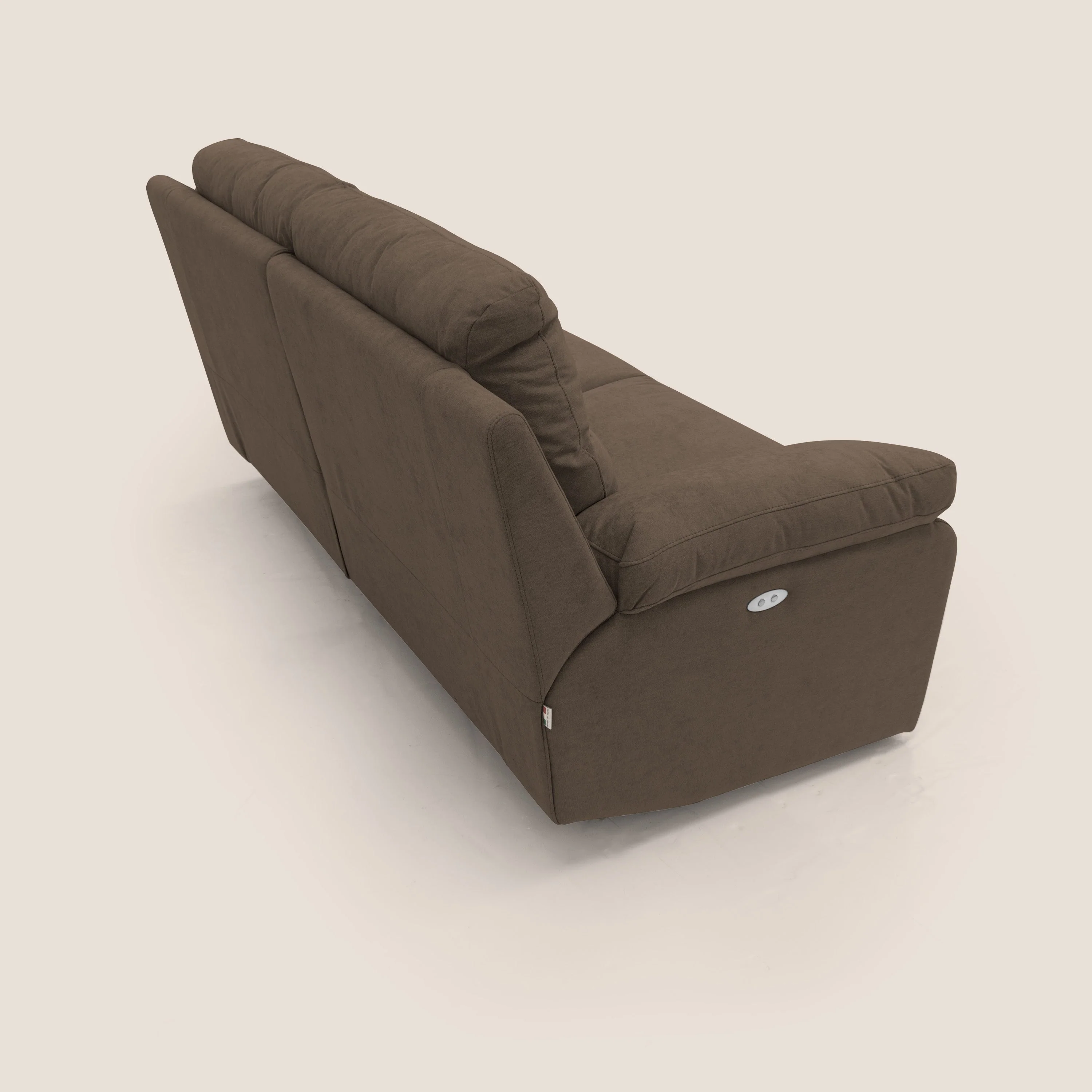 Romeo Canapé avec relax électrique en tissu doux imperméable T02 marron - Image 11