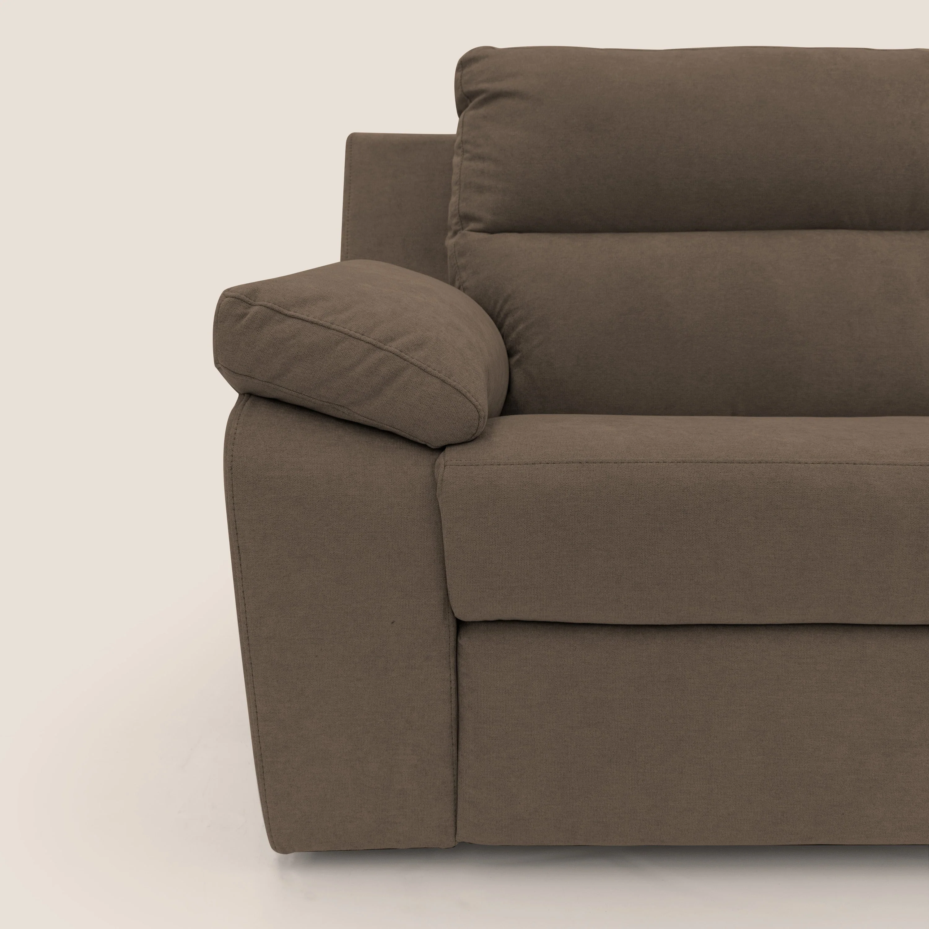 Romeo Canapé avec relax électrique en tissu doux imperméable T02 marron - Image 6