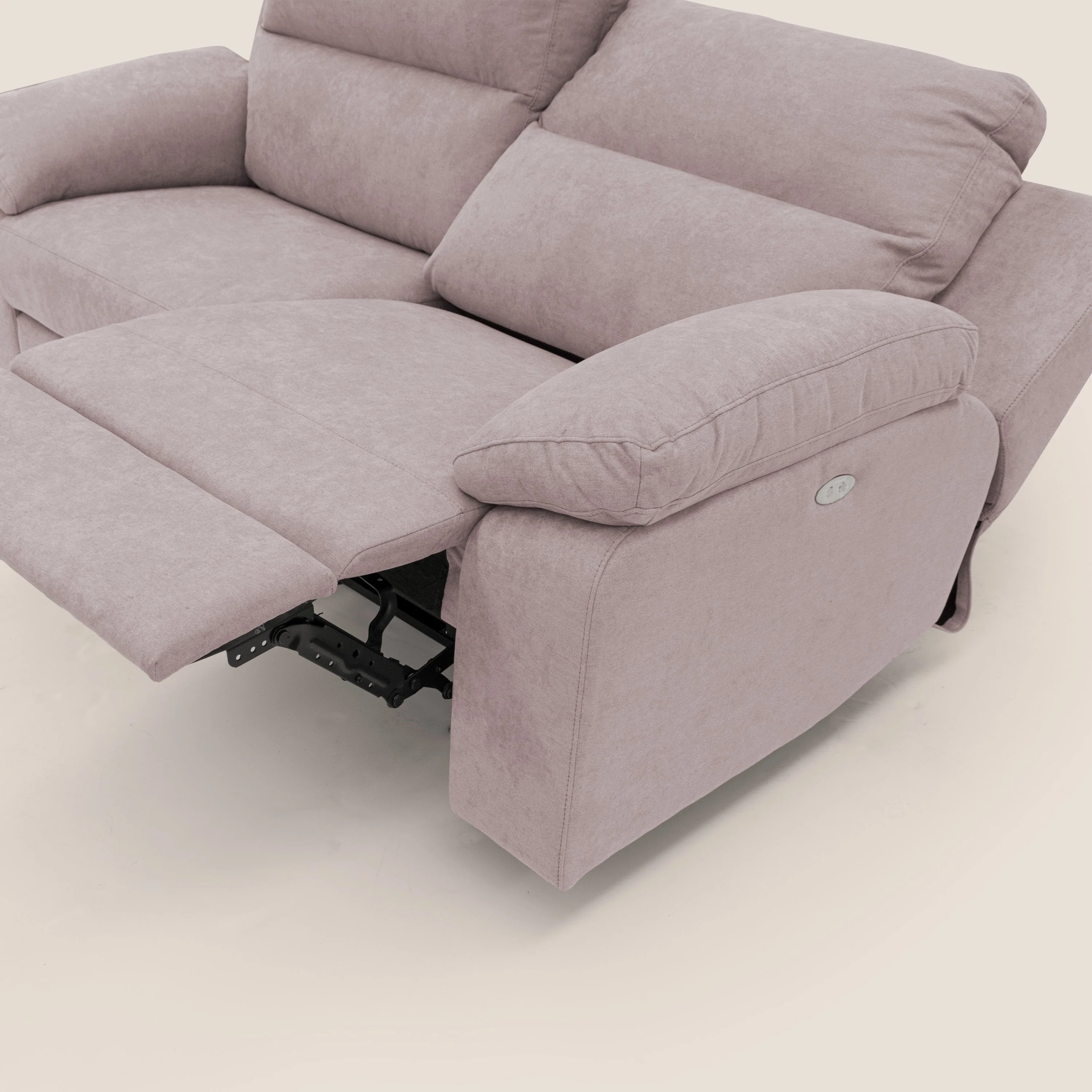 Romeo Canapé avec relax électrique en tissu doux imperméable T02 rose - Image 10