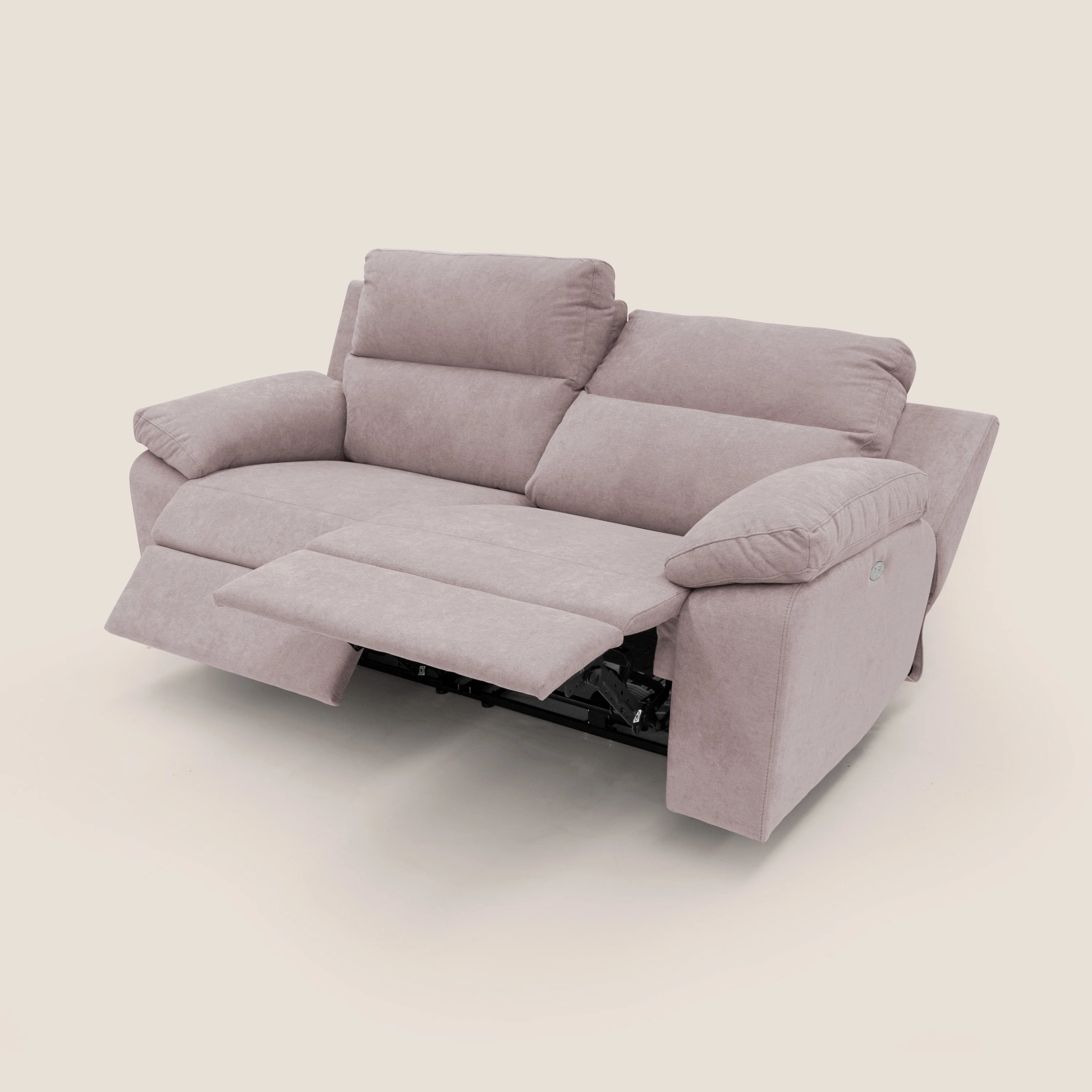 Romeo Canapé avec relax électrique en tissu doux imperméable T02 rose - Image 5