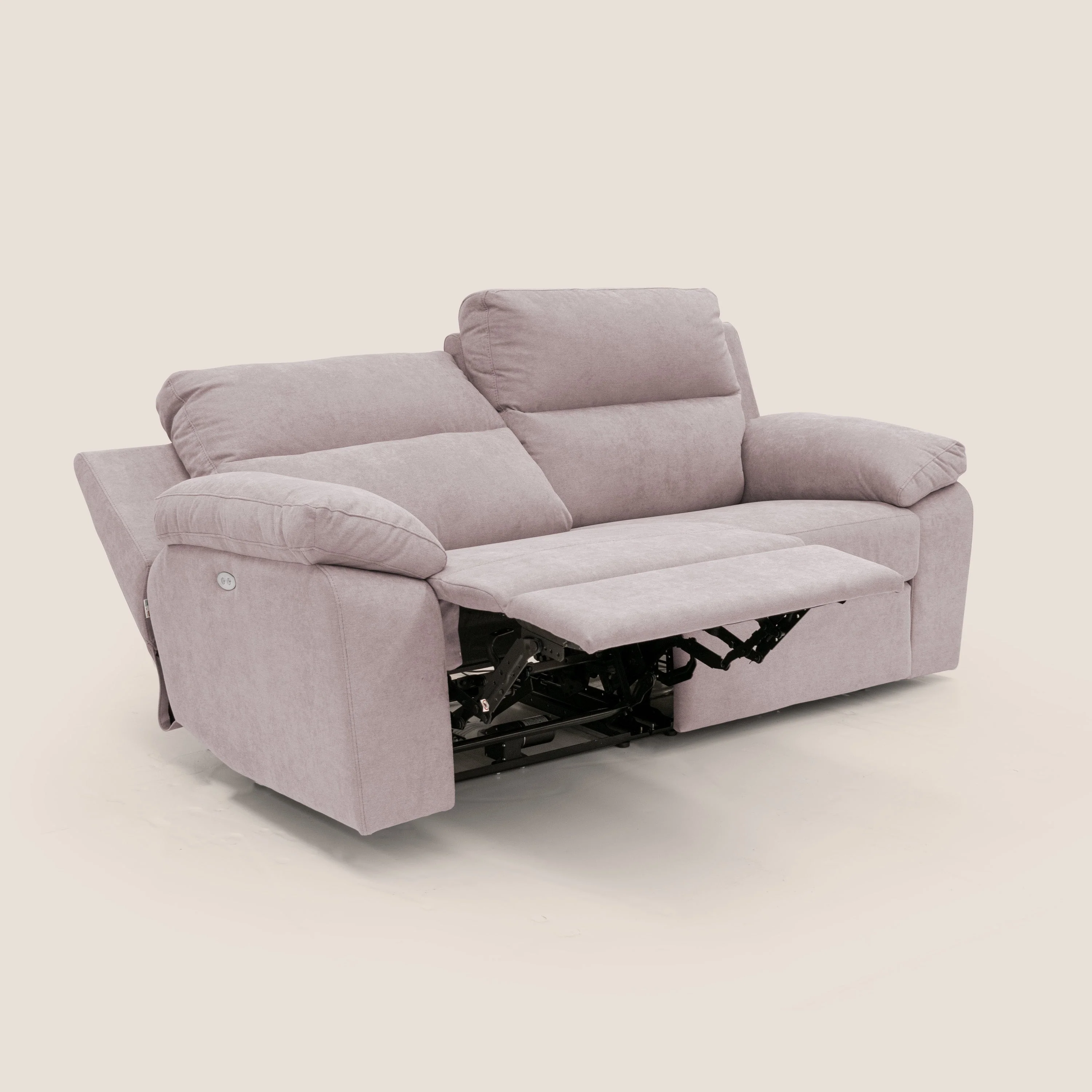 Romeo Canapé avec relax électrique en tissu doux imperméable T02 rose - Image 7