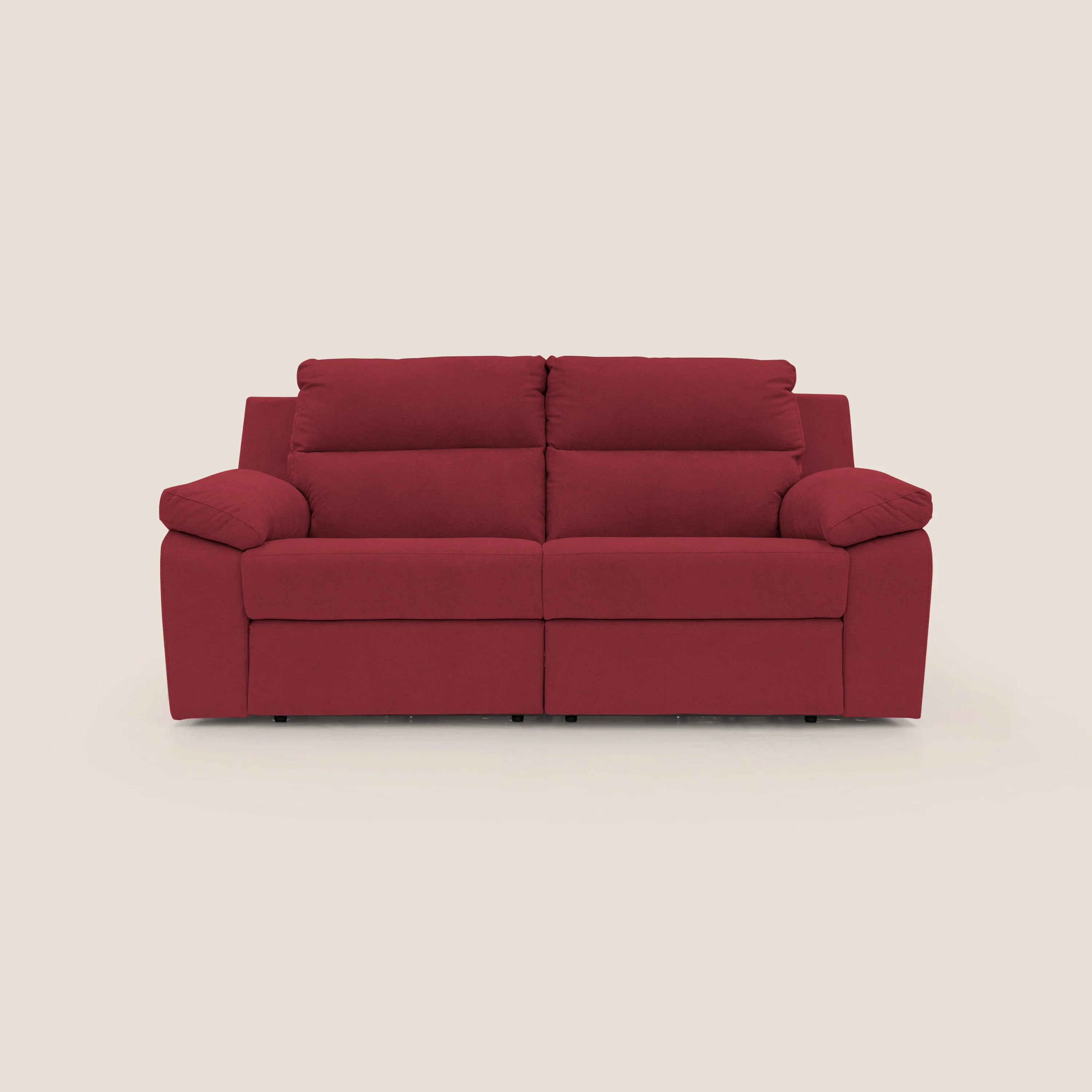 Romeo Canapé avec relax électrique en tissu doux imperméable T02 rouge