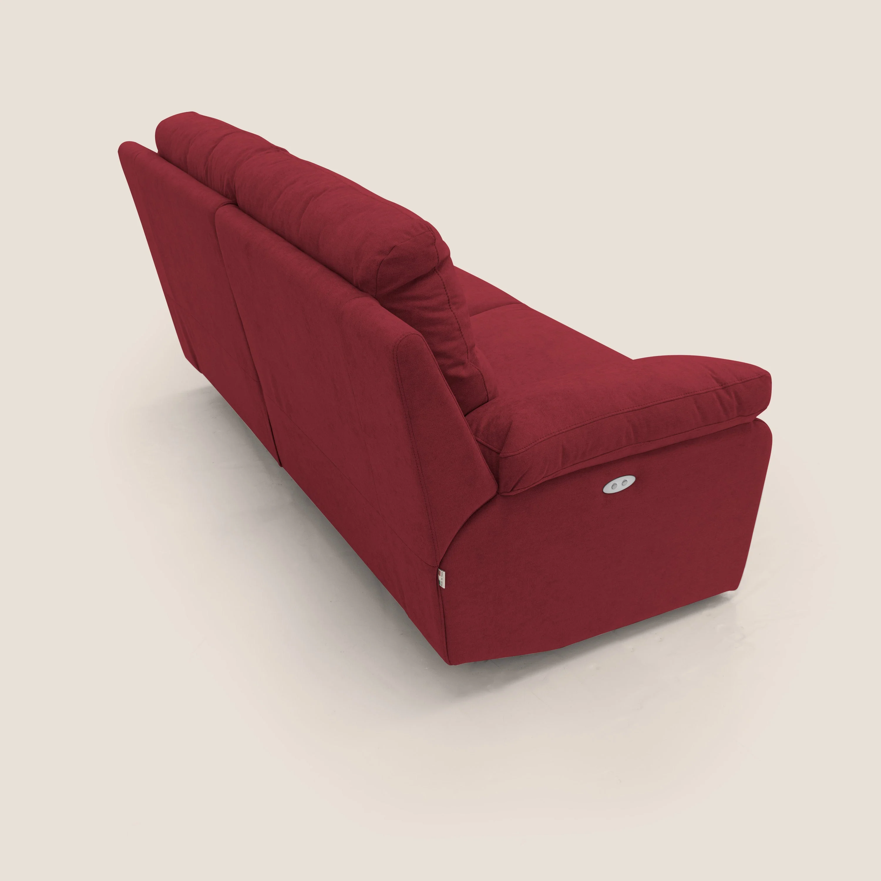 Romeo Canapé avec relax électrique en tissu doux imperméable T02 rouge - Image 11
