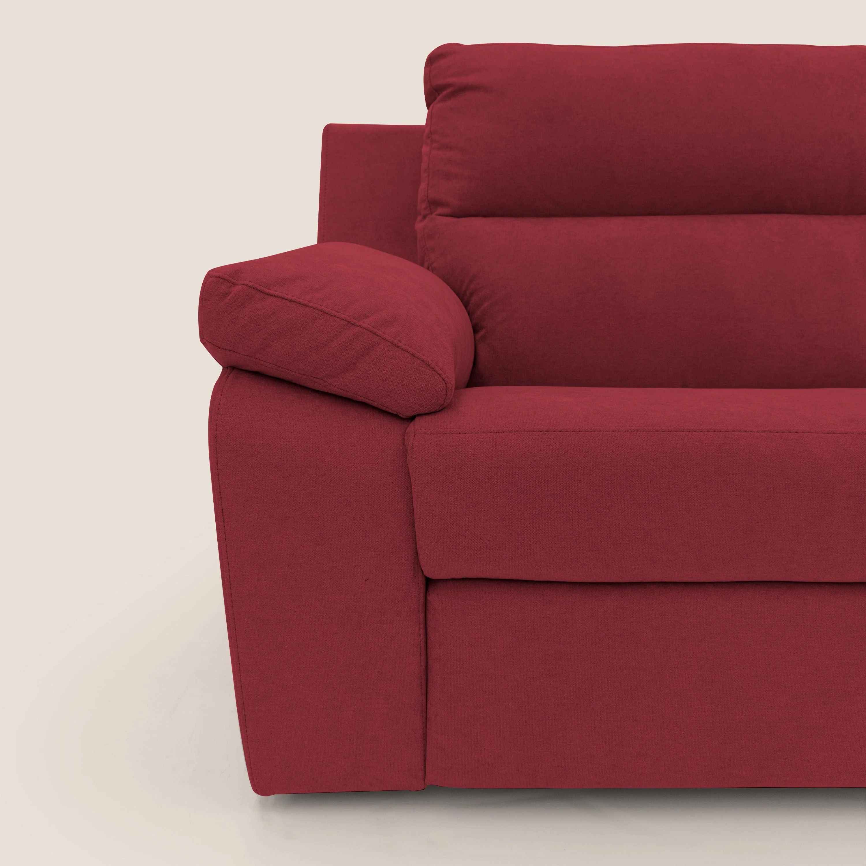 Romeo Canapé avec relax électrique en tissu doux imperméable T02 rouge - Image 6