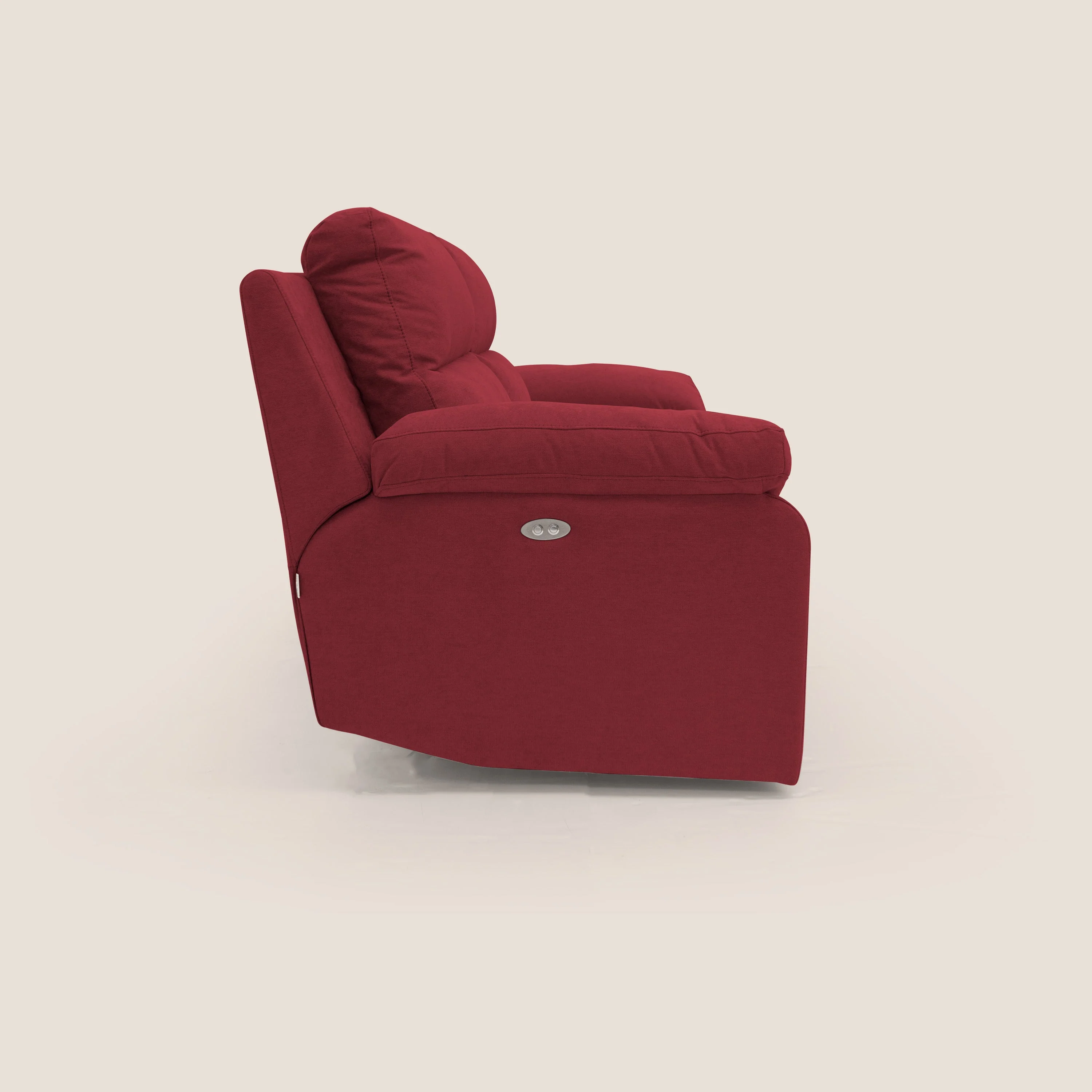 Romeo Canapé avec relax électrique en tissu doux imperméable T02 rouge - Image 9