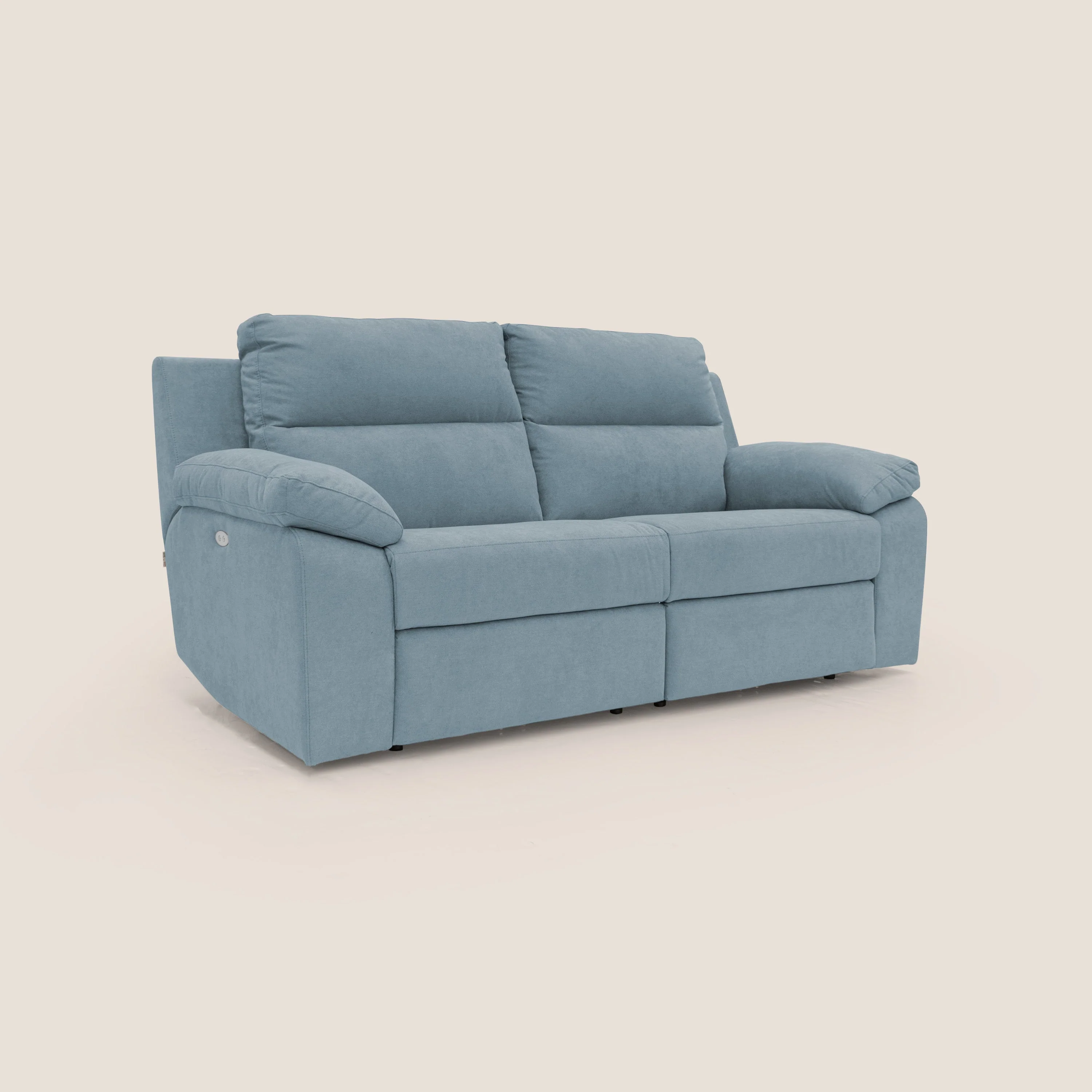 Romeo Canapé avec relax électrique en tissu doux imperméable T02 sucre glace - Image 3
