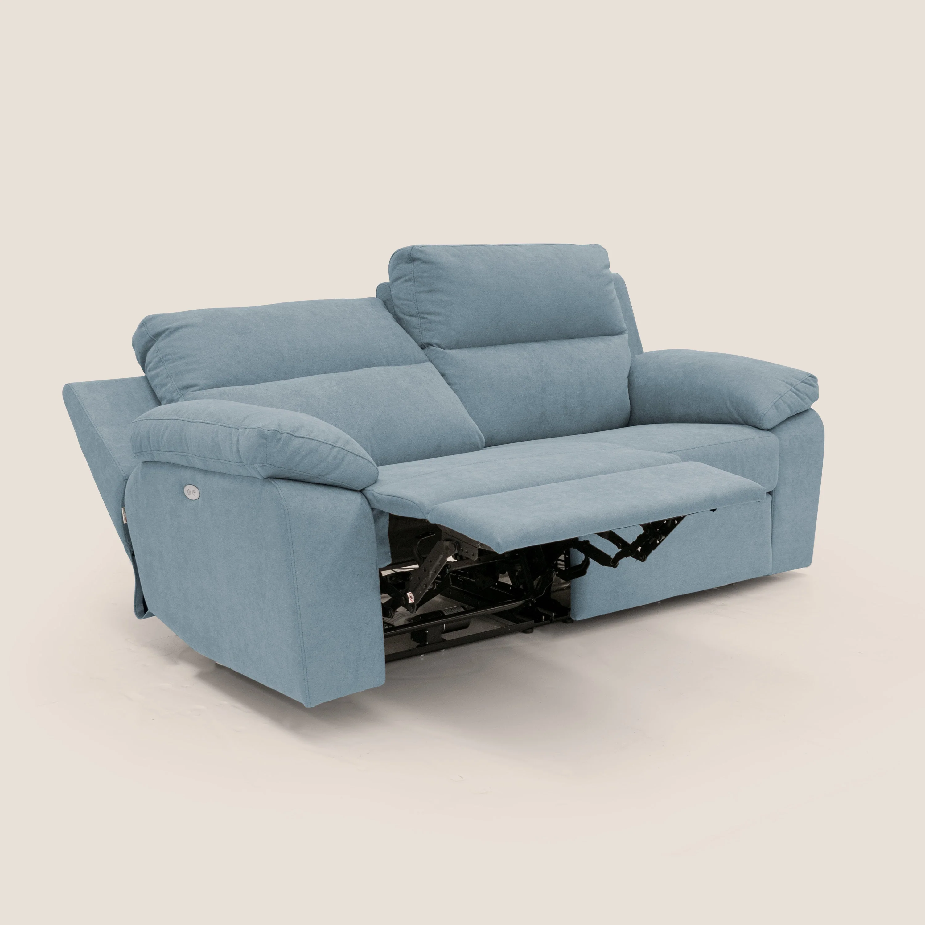 Romeo Canapé avec relax électrique en tissu doux imperméable T02 sucre glace - Image 7