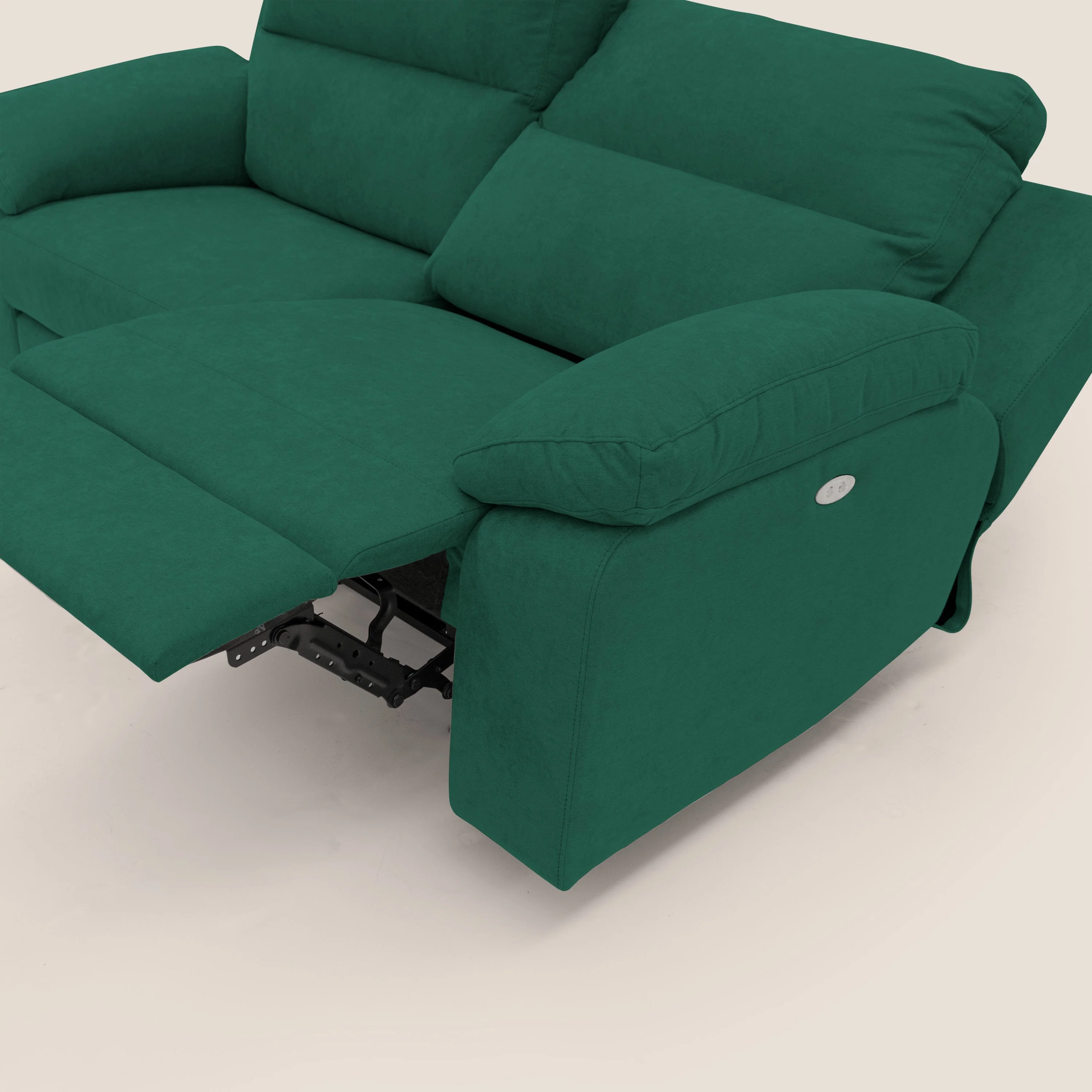 Romeo Canapé avec relax électrique en tissu doux imperméable T02 vert - Image 10