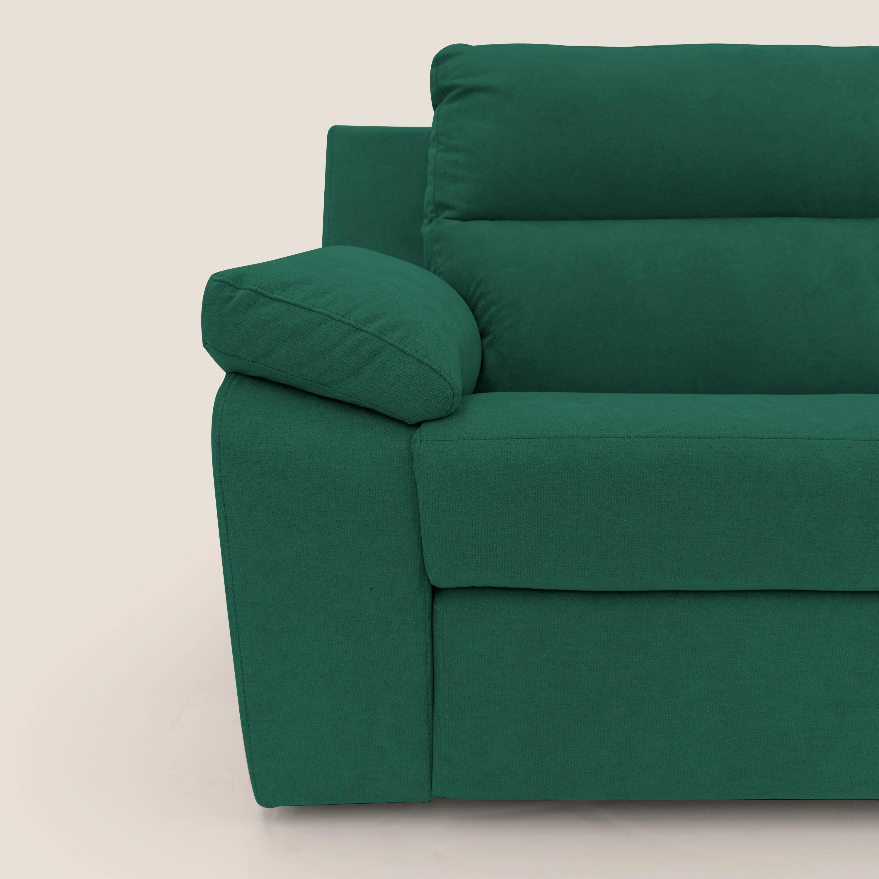 Romeo Canapé avec relax électrique en tissu doux imperméable T02 vert - Image 6