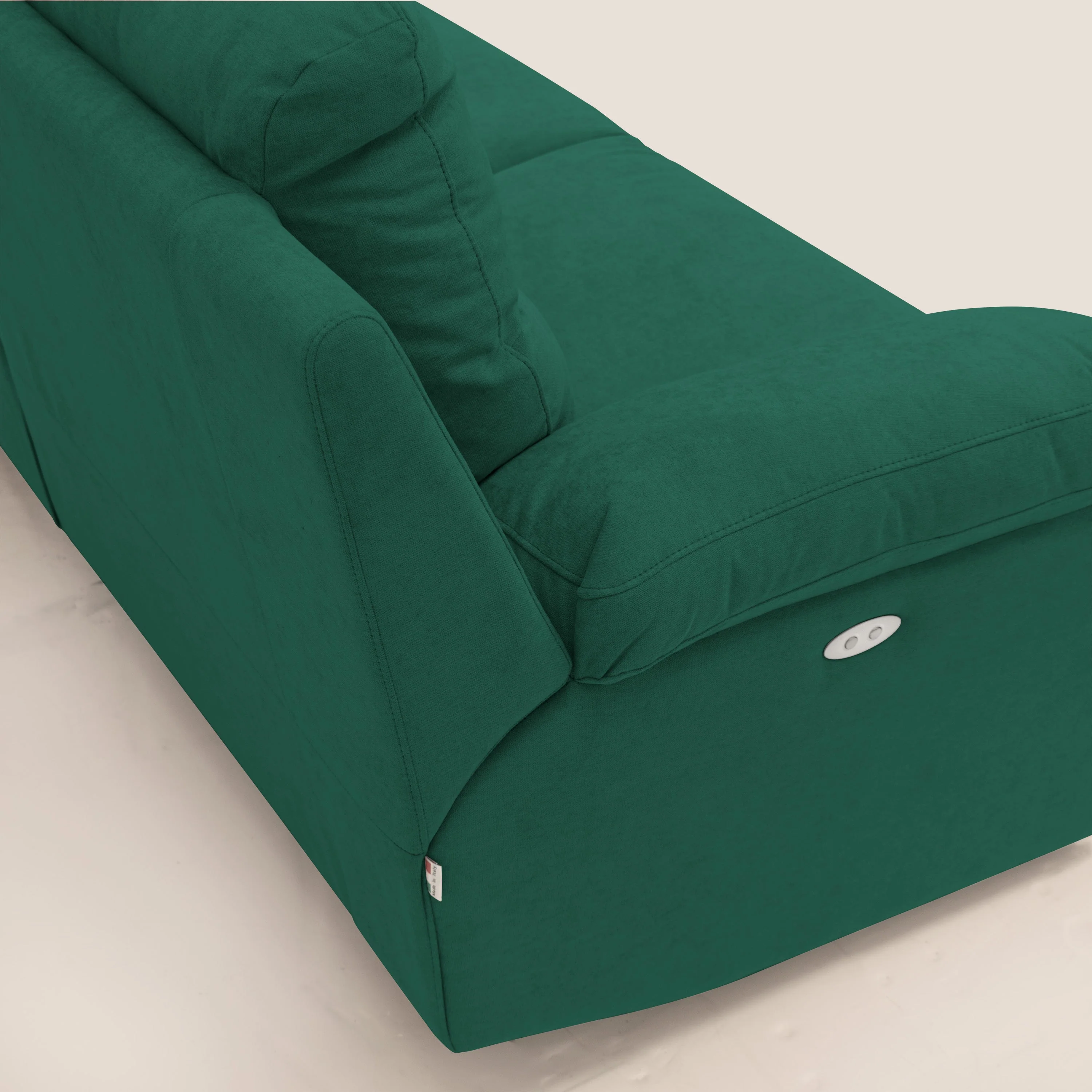 Romeo Canapé avec relax électrique en tissu doux imperméable T02 vert - Image 8