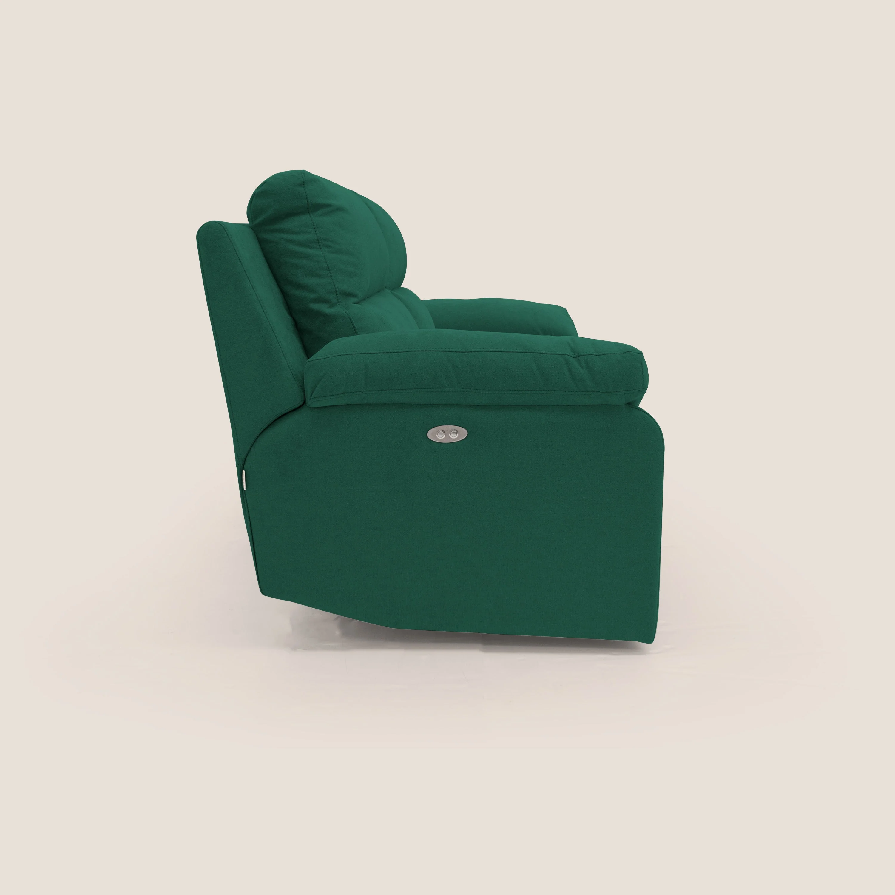 Romeo Canapé avec relax électrique en tissu doux imperméable T02 vert - Image 9