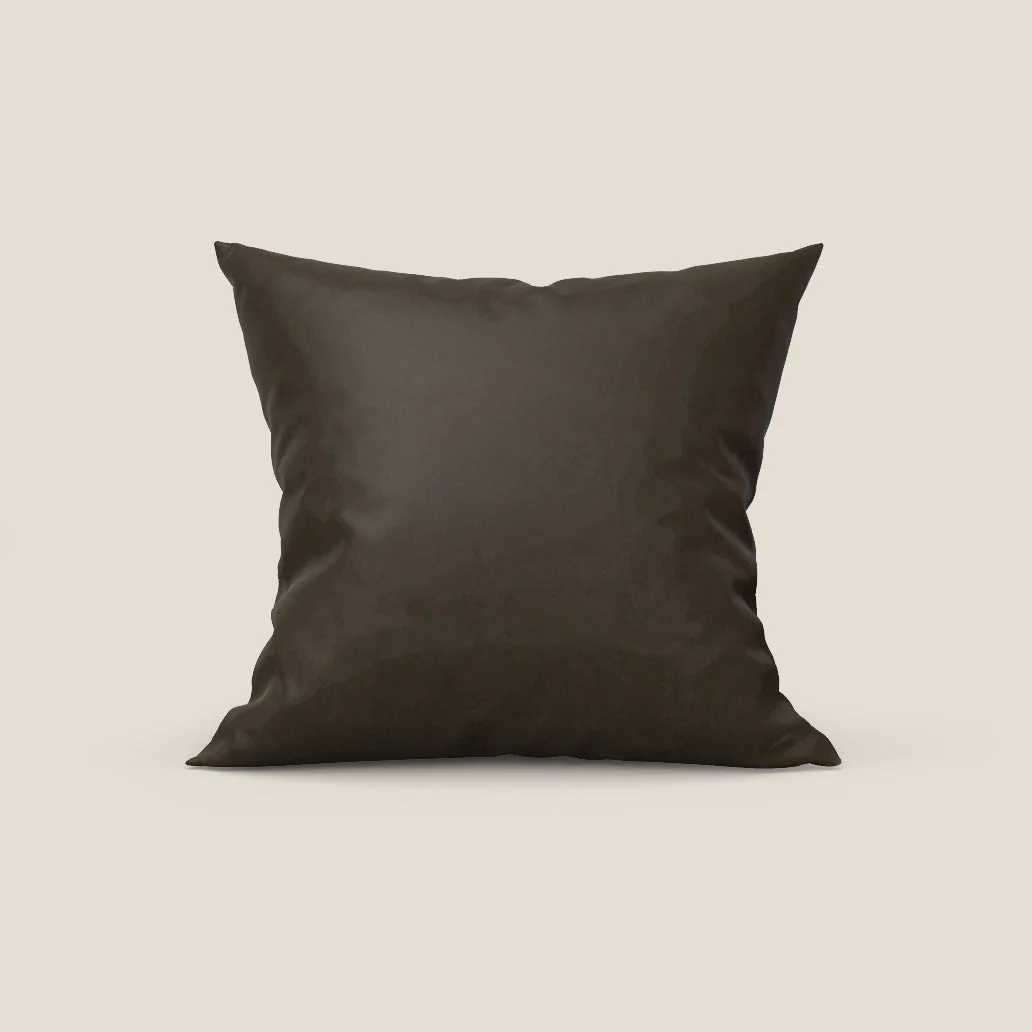 Rotterdam coussin disponible en différentes couleurs en microfibre effet velours imperméable T09 marron