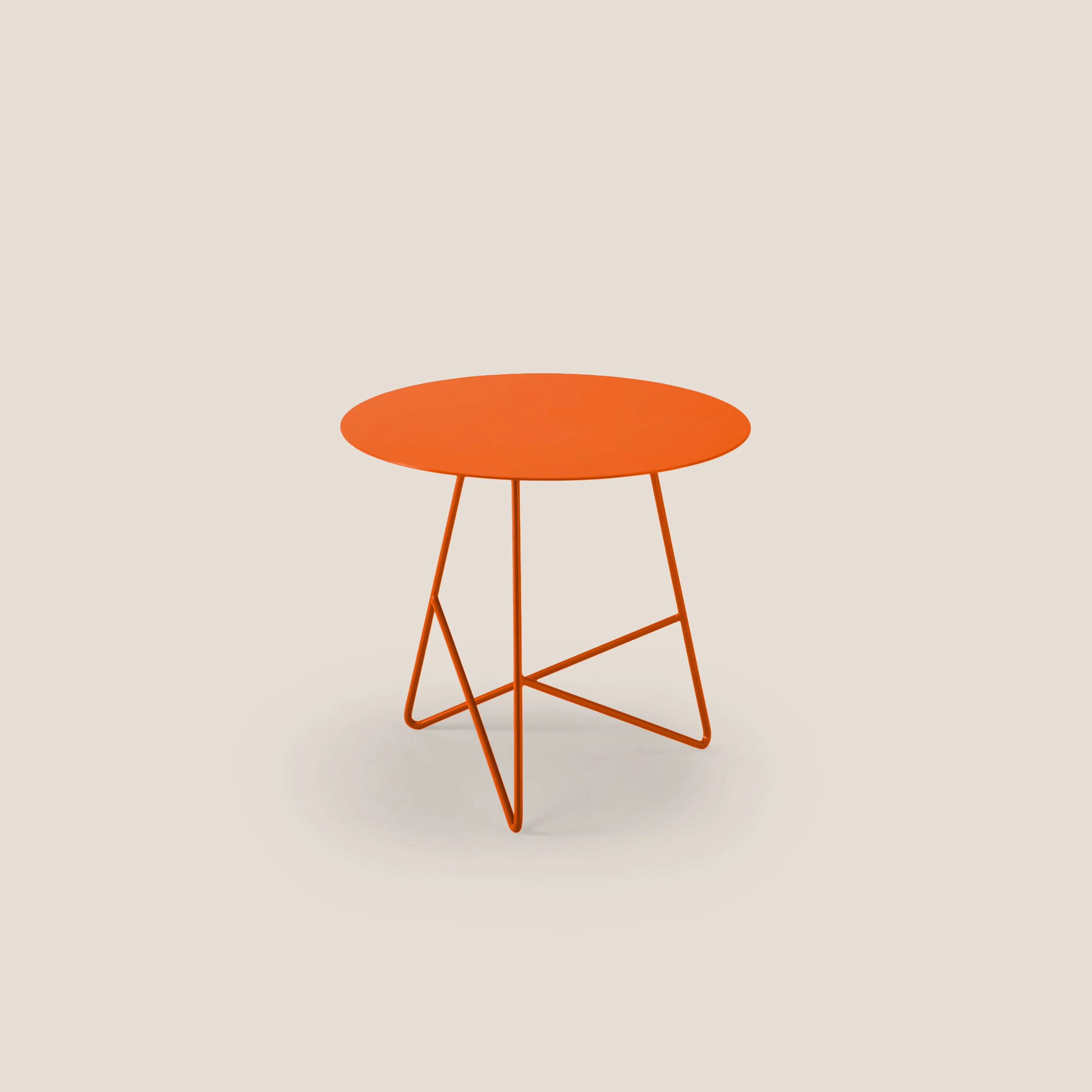 Ermione Table basse ronde en métal h44 citrouille