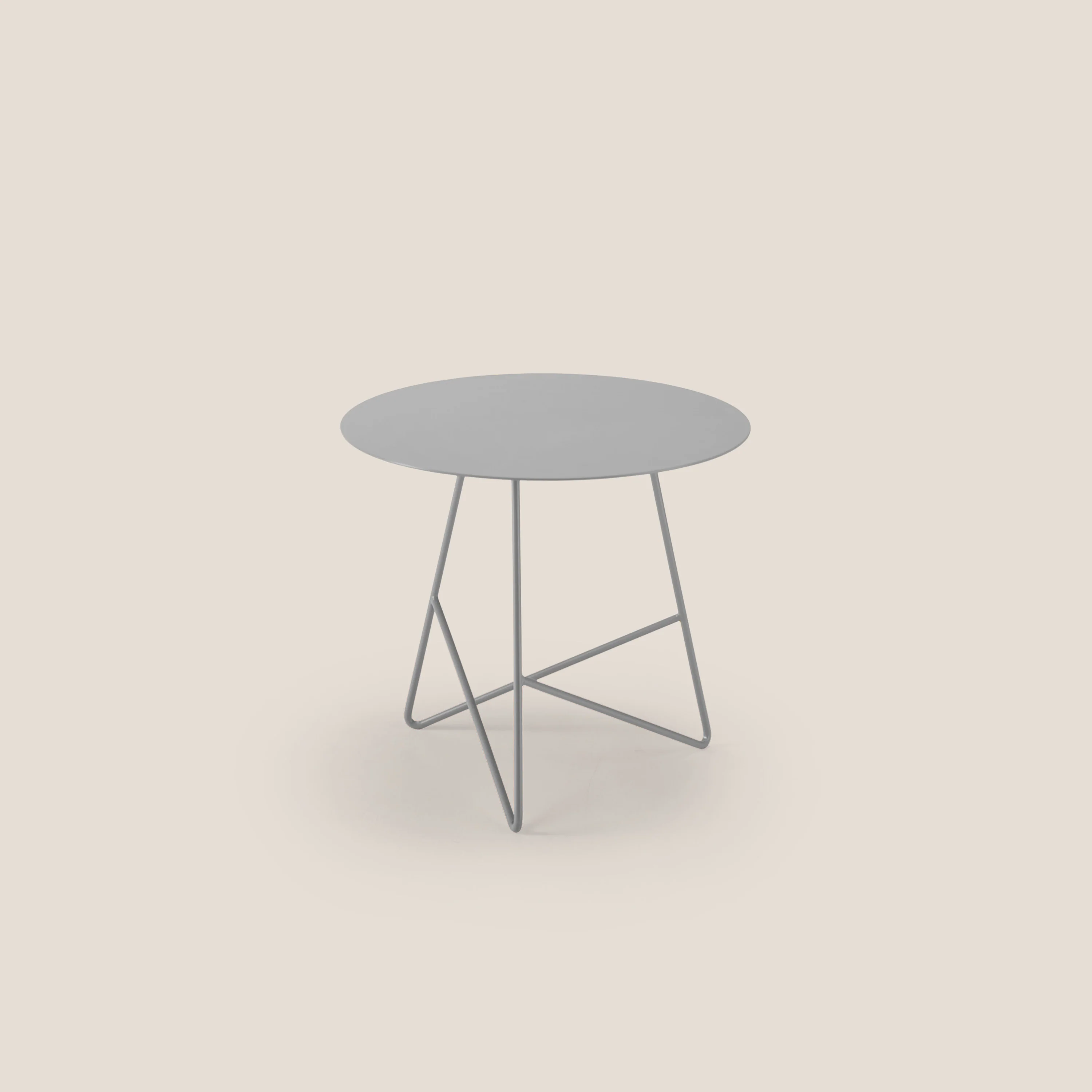 Ermione Table basse ronde en métal h44 pluie