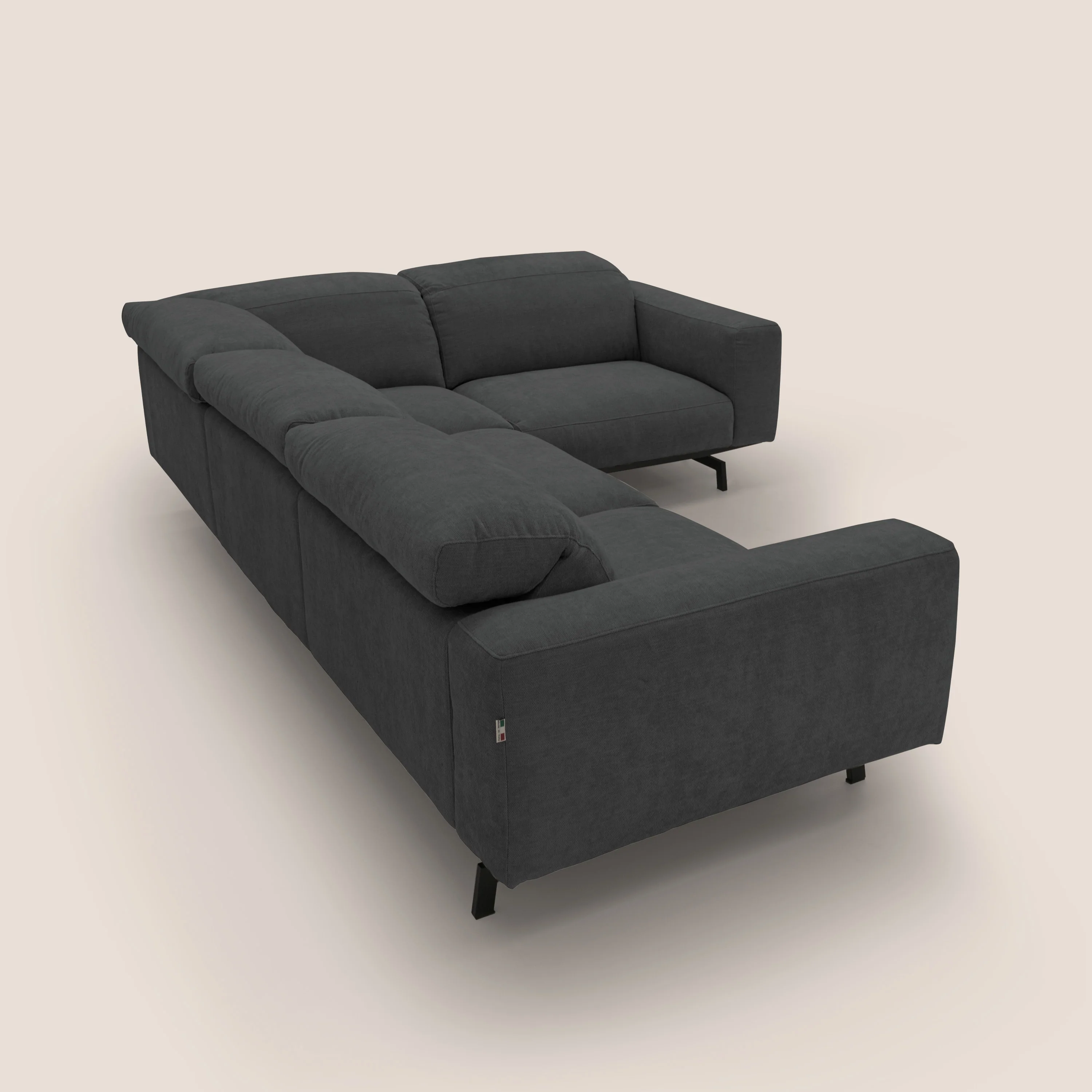 Sakura Canapé d'angle RÉVERSIBLE et modulable en tissu doux et imperméable T14 anthracite - Image 10