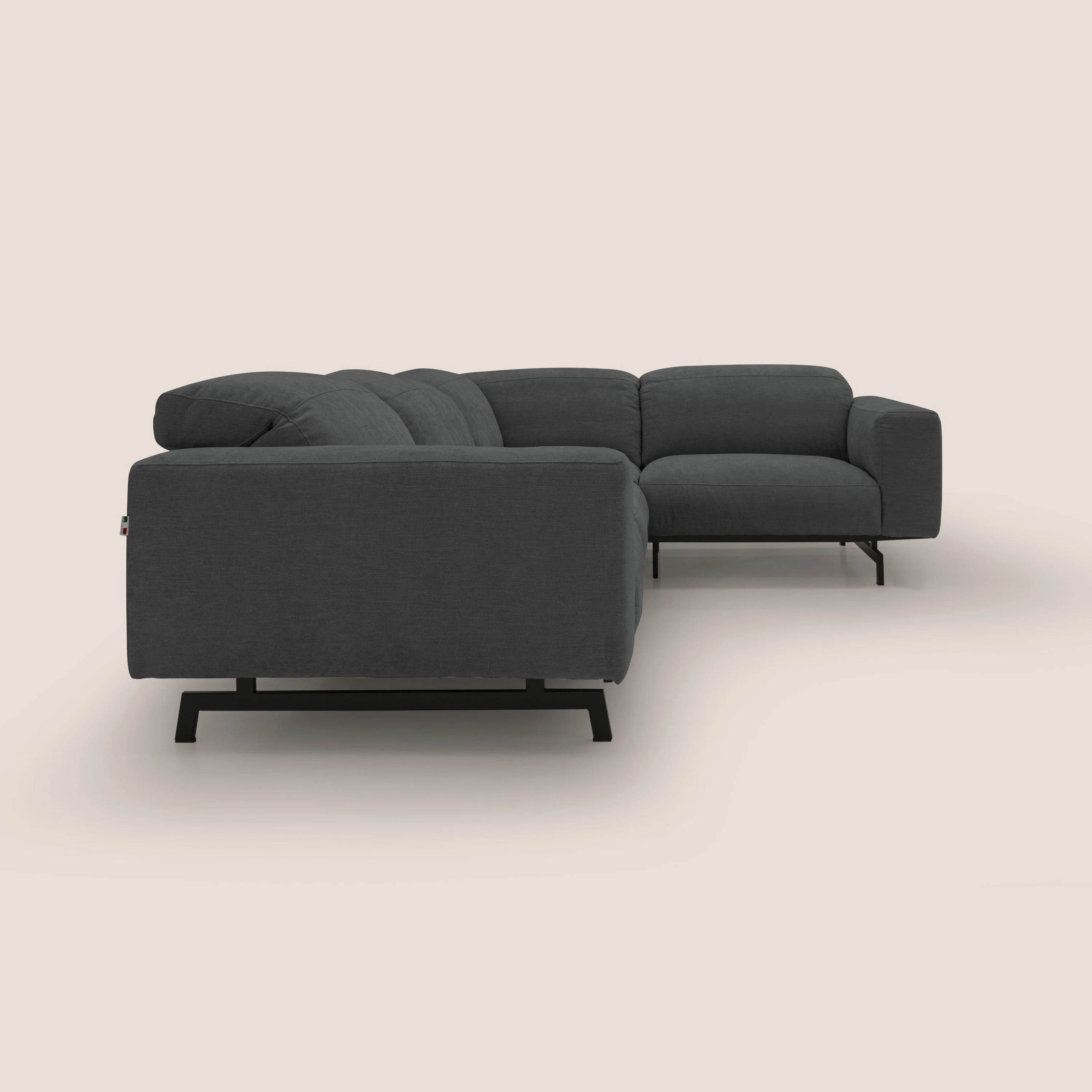 Sakura Canapé d'angle RÉVERSIBLE et modulable en tissu doux et imperméable T14 anthracite - Image 9