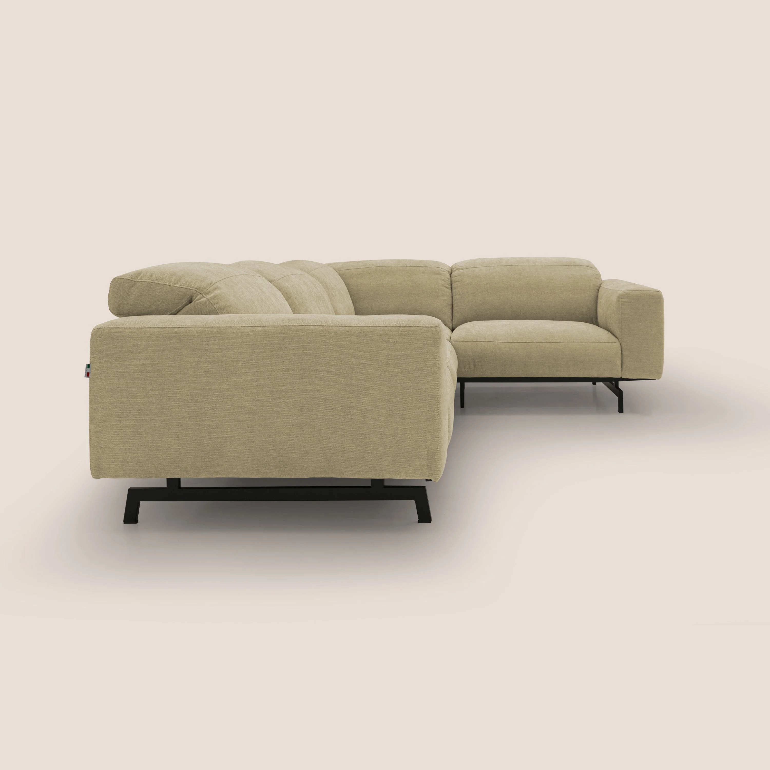 Sakura Canapé d'angle RÉVERSIBLE et modulable en tissu doux et imperméable T14 beige - Image 9