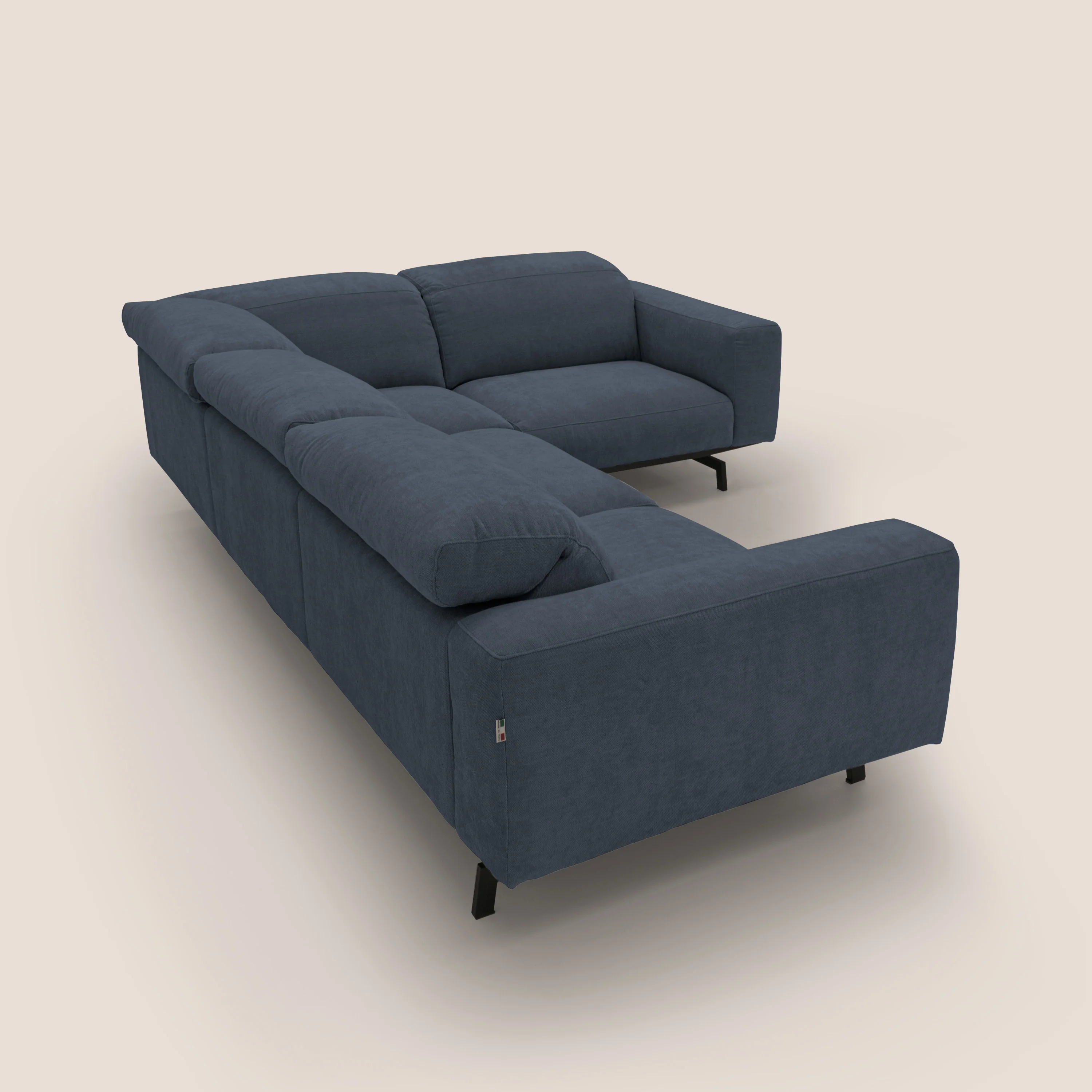 Sakura Canapé d'angle RÉVERSIBLE et modulable en tissu doux et imperméable T14 bleu - Image 10